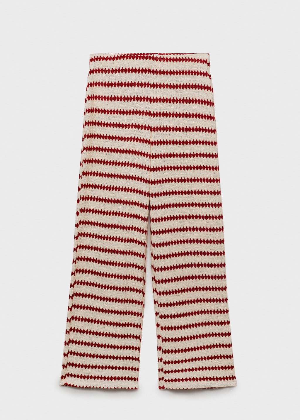 Knitted trousers with geometric print - Women | MANGO USA