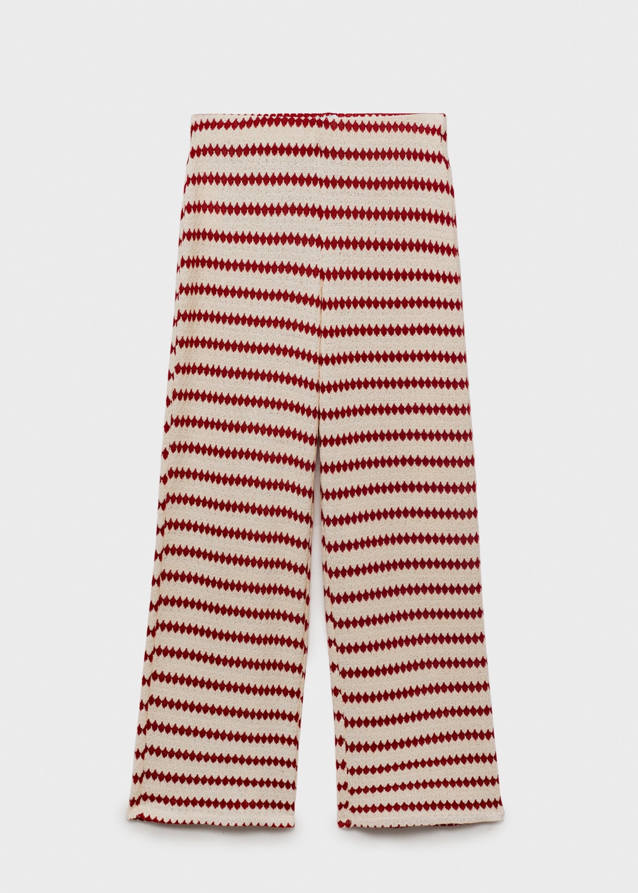 Knitted pants with geometric print - Article without model