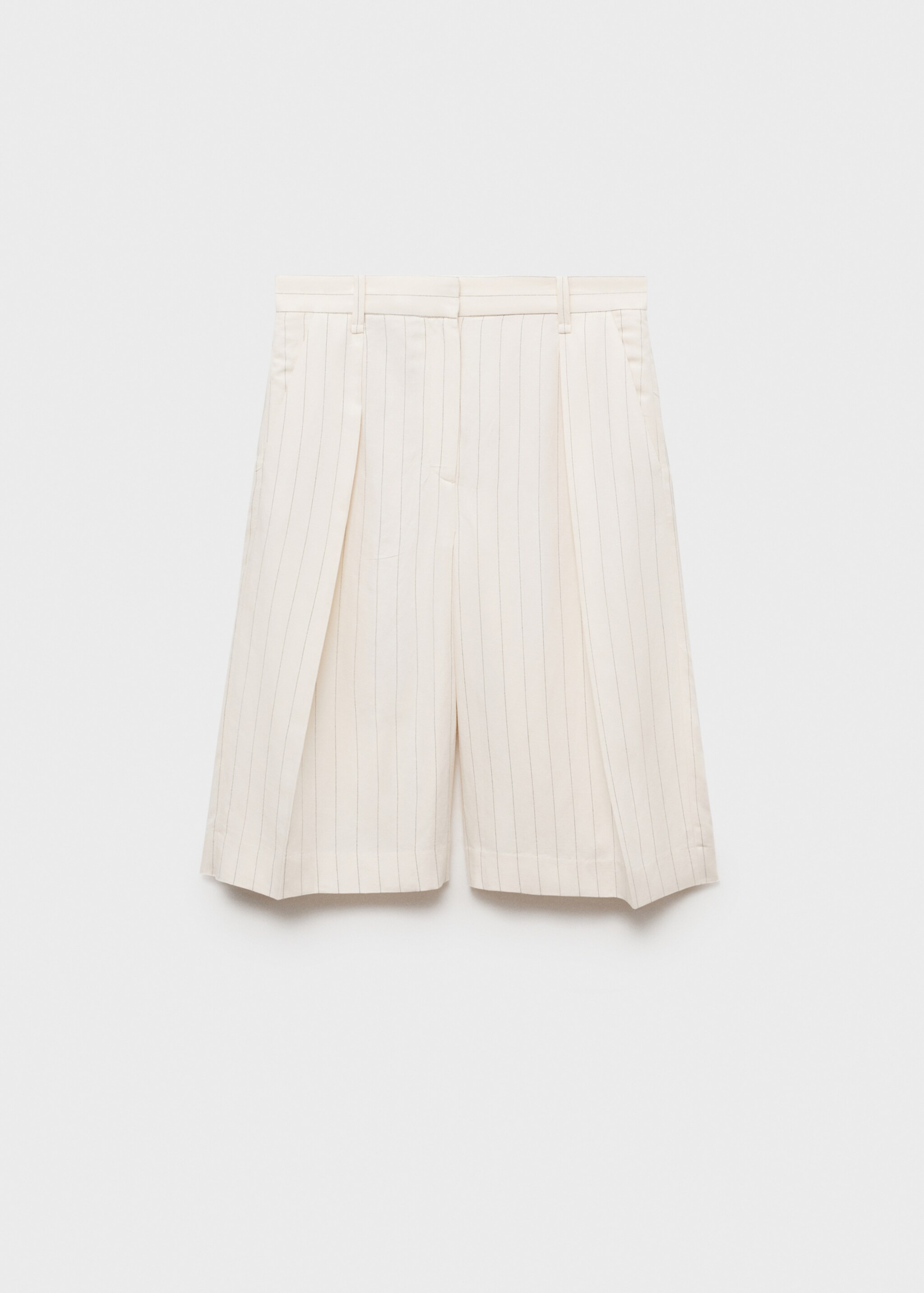 Striped linen-blend bermuda shorts - Article without model