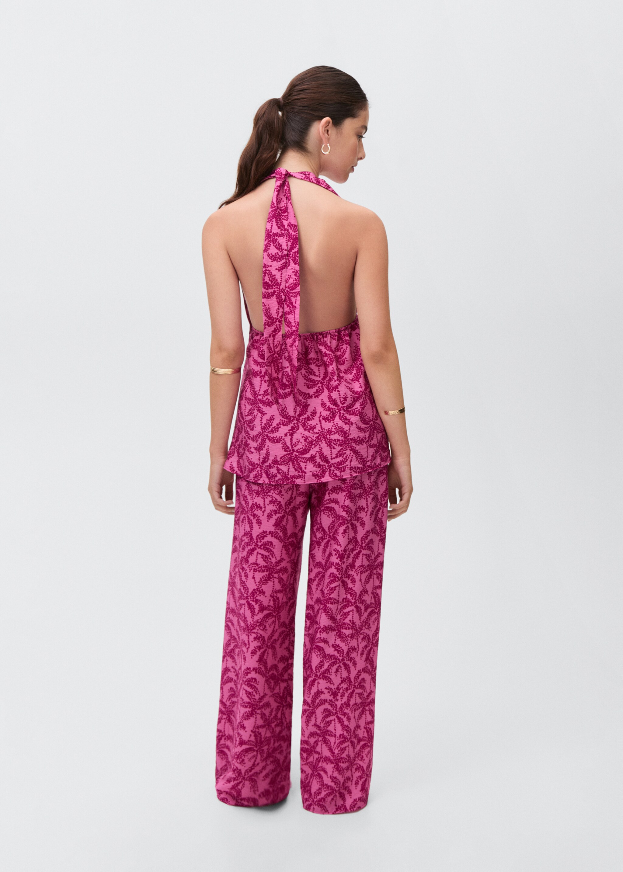 Pantalons imprimé palmiers - Verso de l’article