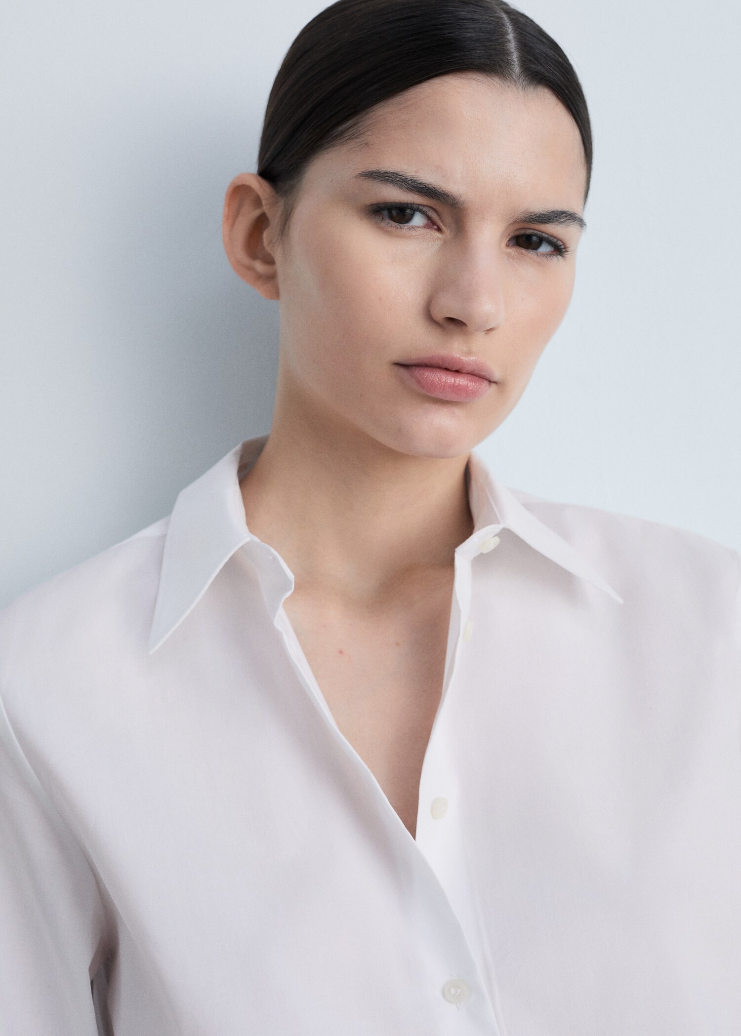 Regular cotton lyocell-blend shirt - Details of the article 1