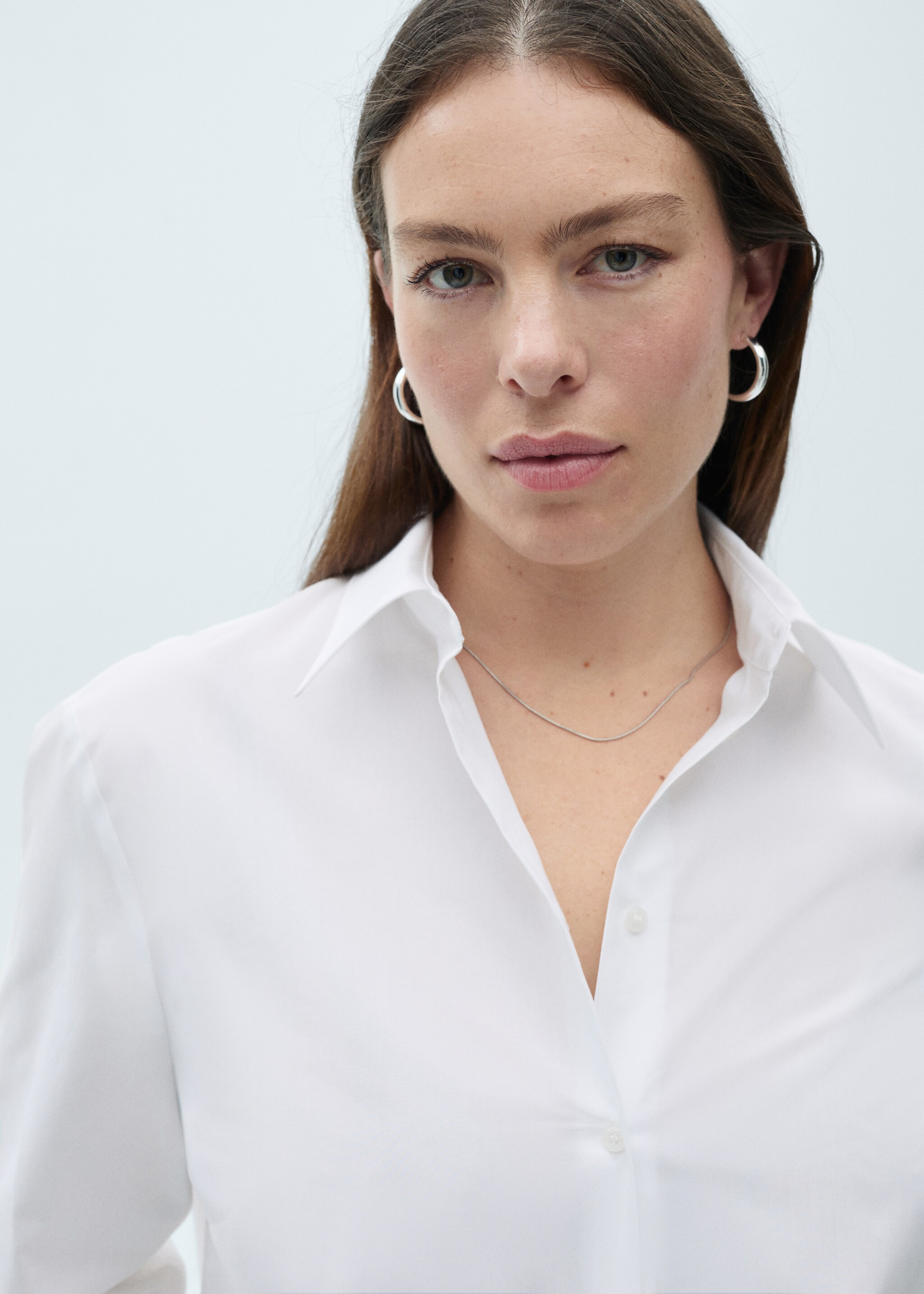 Regular cotton lyocell-blend shirt - Details of the article 4