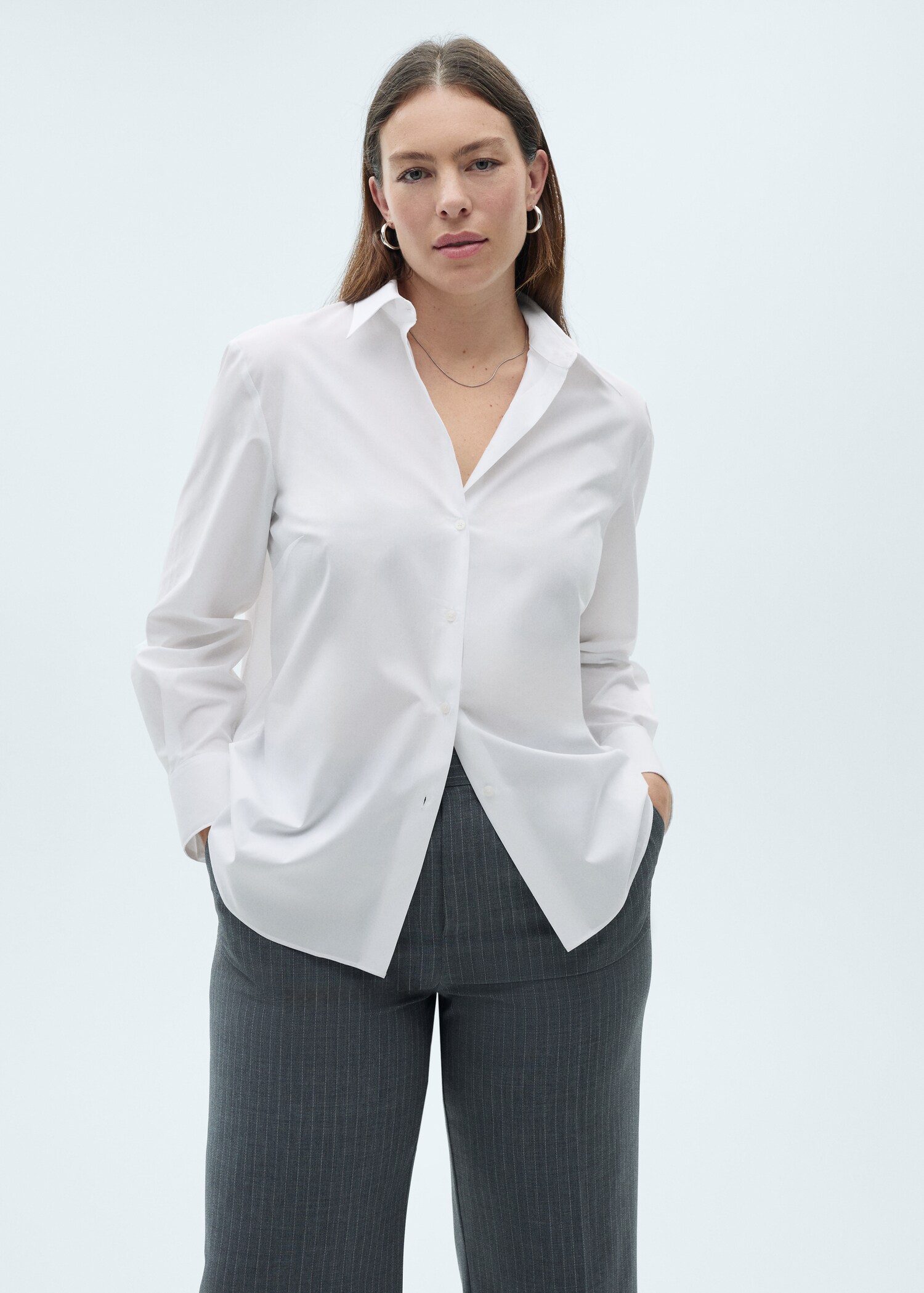 Regular cotton lyocell-blend shirt - Details of the article 5