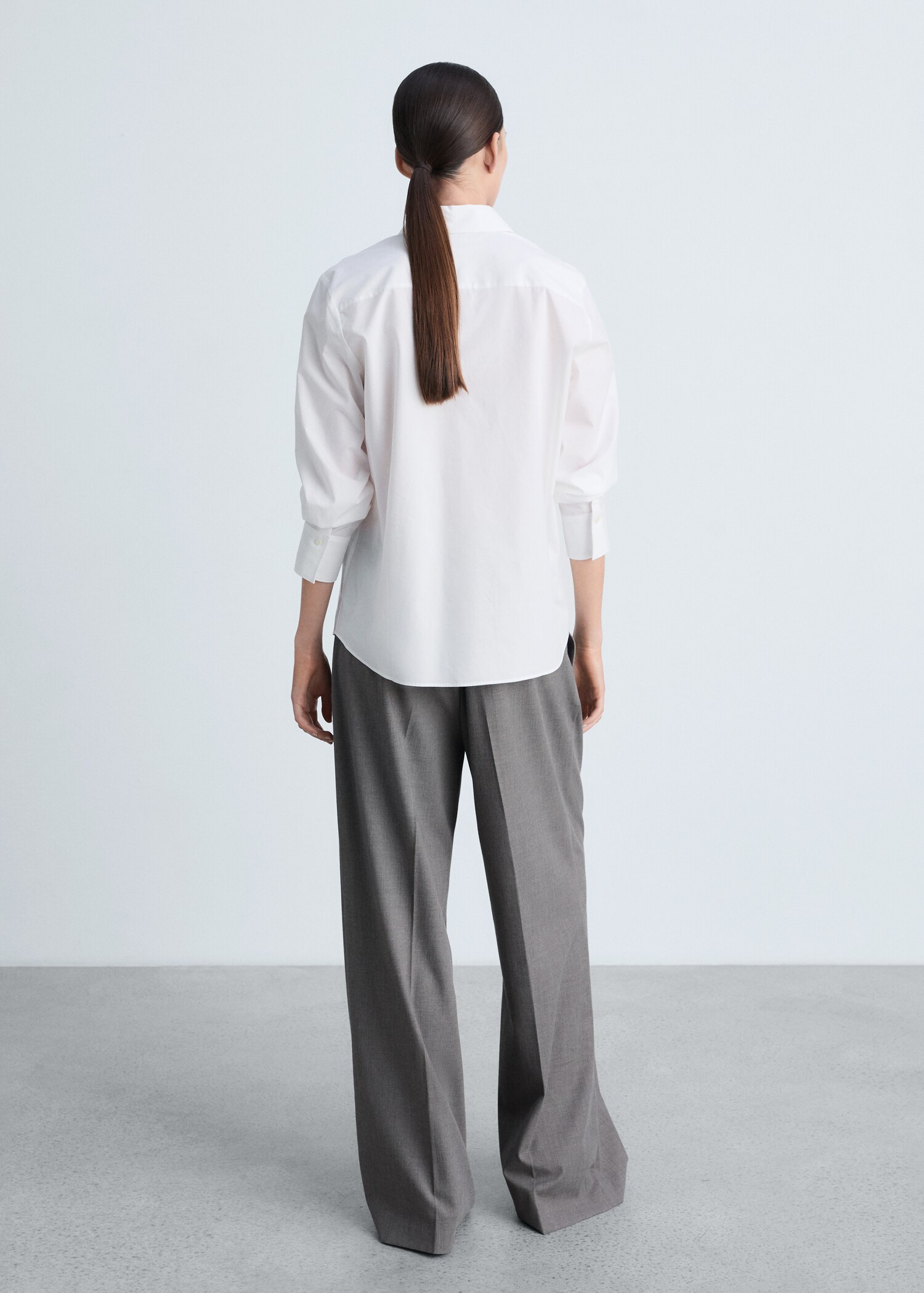 Regular cotton lyocell-blend shirt - Reverse of the article