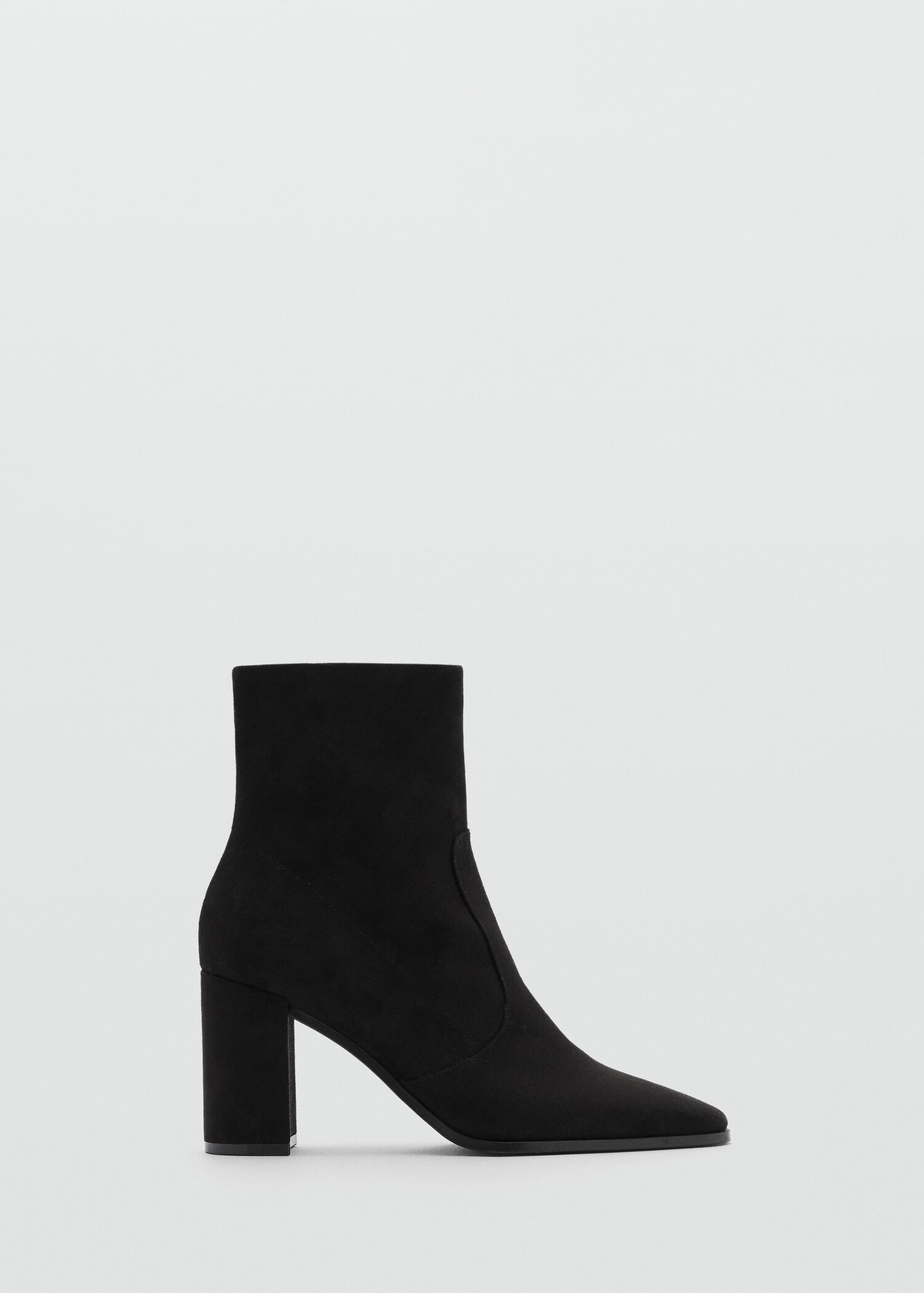Botins de camurcina com salto de bloco - Artigo sem modelo