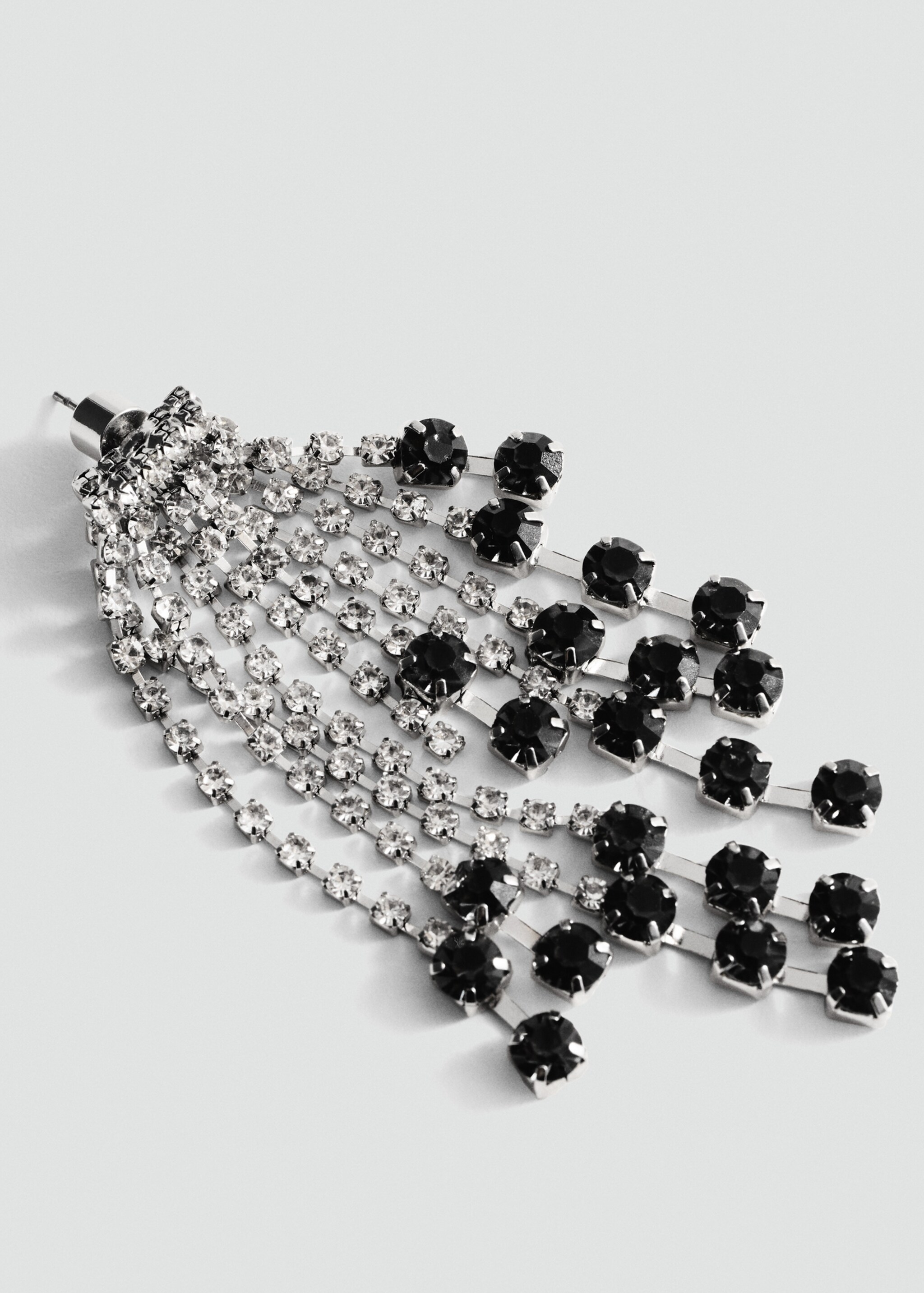 Cascade earrings with faceted crystals - Medium plane