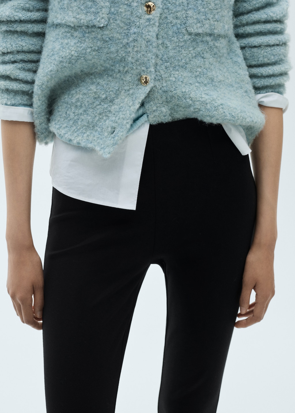 Mid-rise skinny leggings