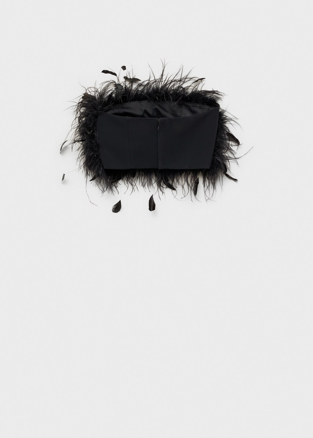 Feather bandeau-style top - Women | MANGO USA Feather bandeau-style top - Women | MANGO USA