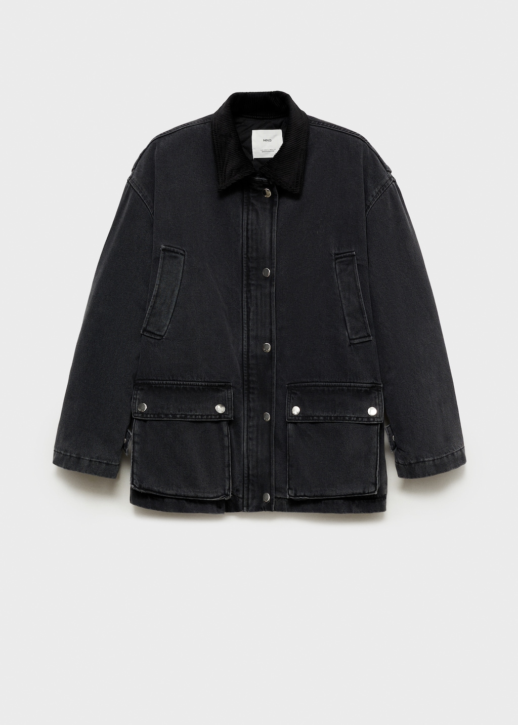 Jacket with corduroy collar pockets - Women | MANGO USA Jacket with corduroy collar pockets - Women | MANGO USA