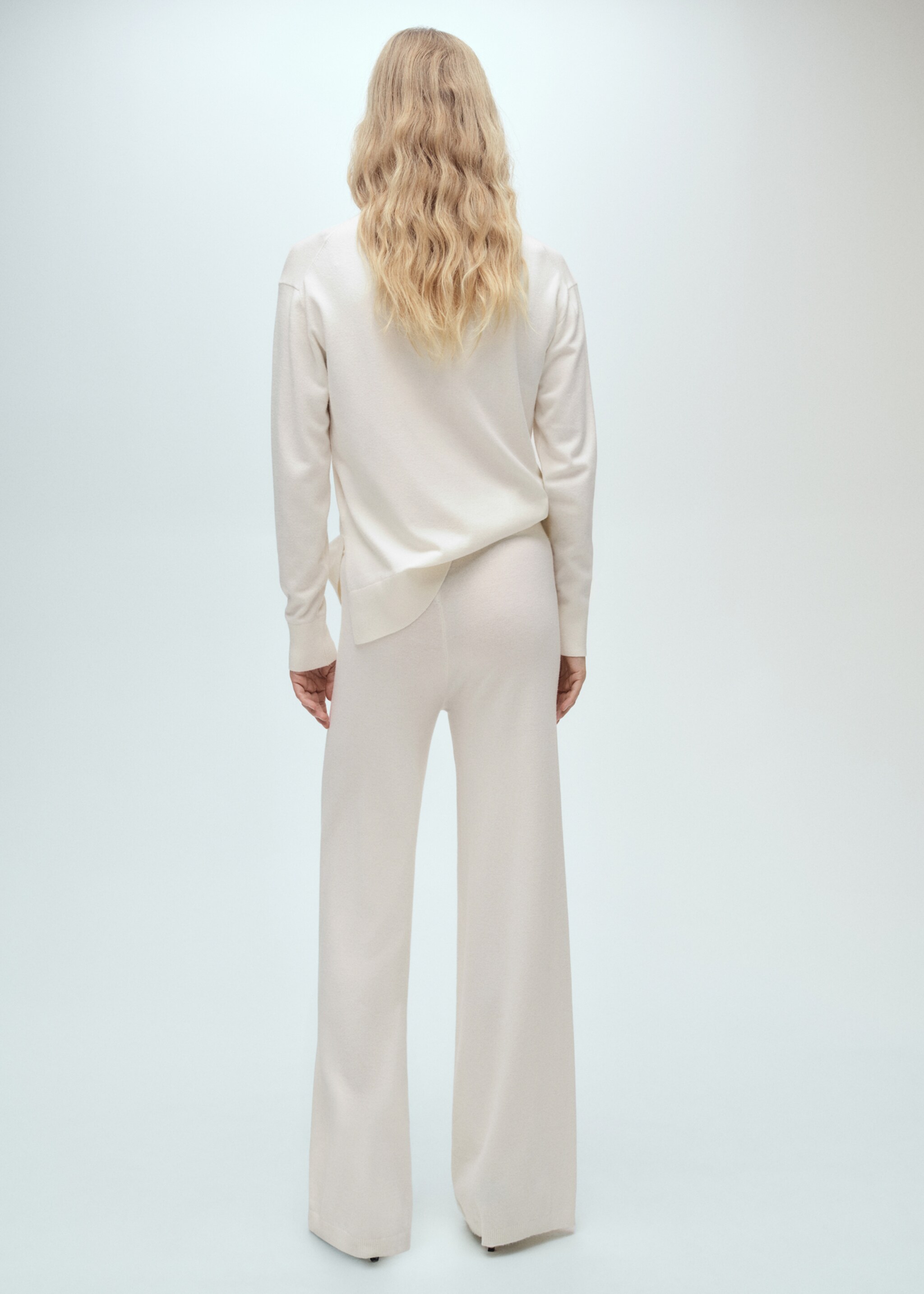 Pantalon wideleg maille fine - Verso de l’article