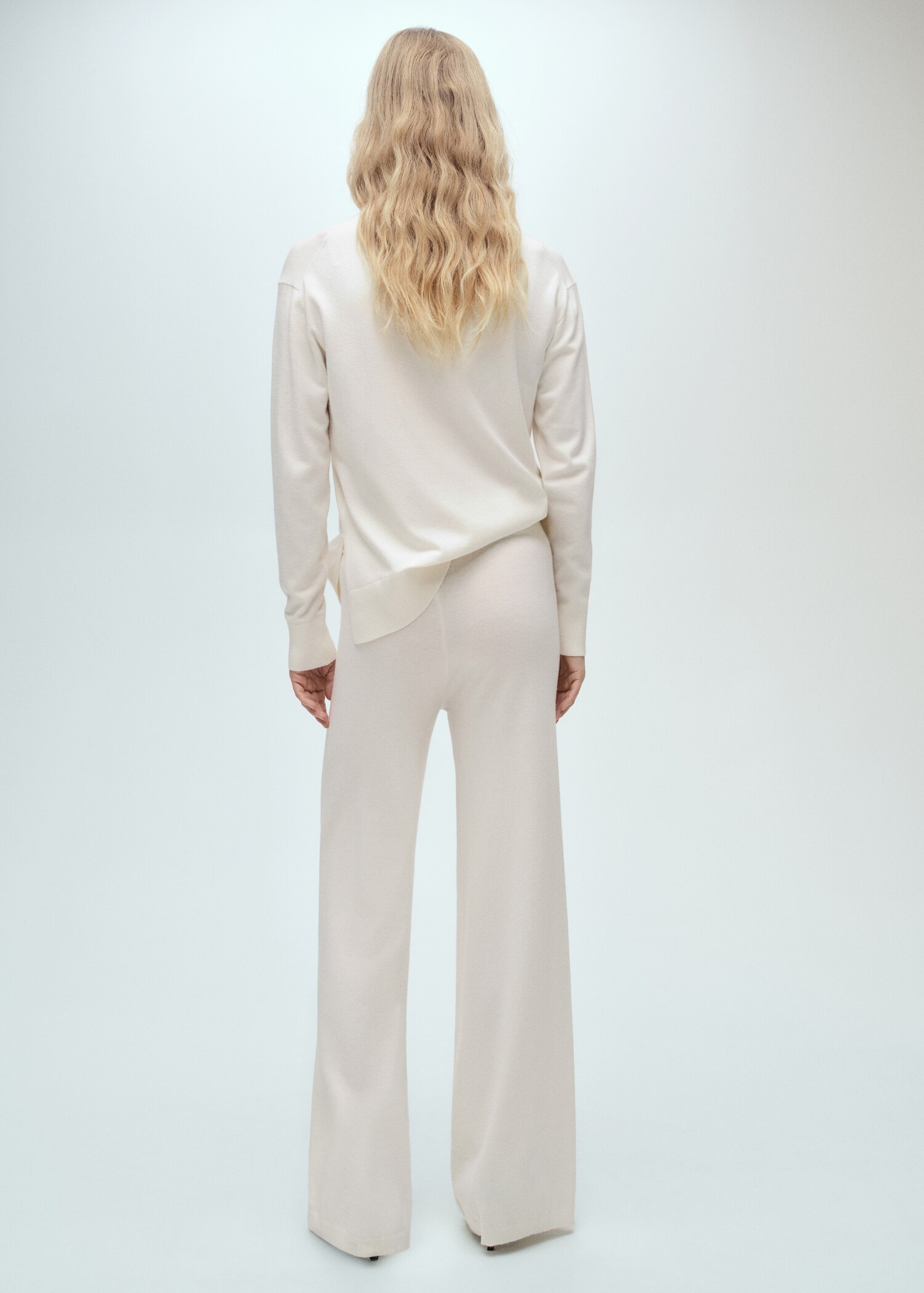 Pantalon wideleg maille fine - Verso de l’article