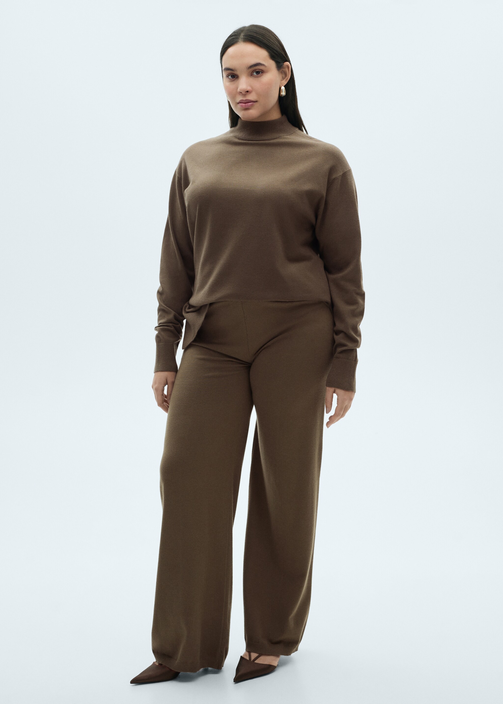 Fine-knit wideleg trousers - Details of the article 3