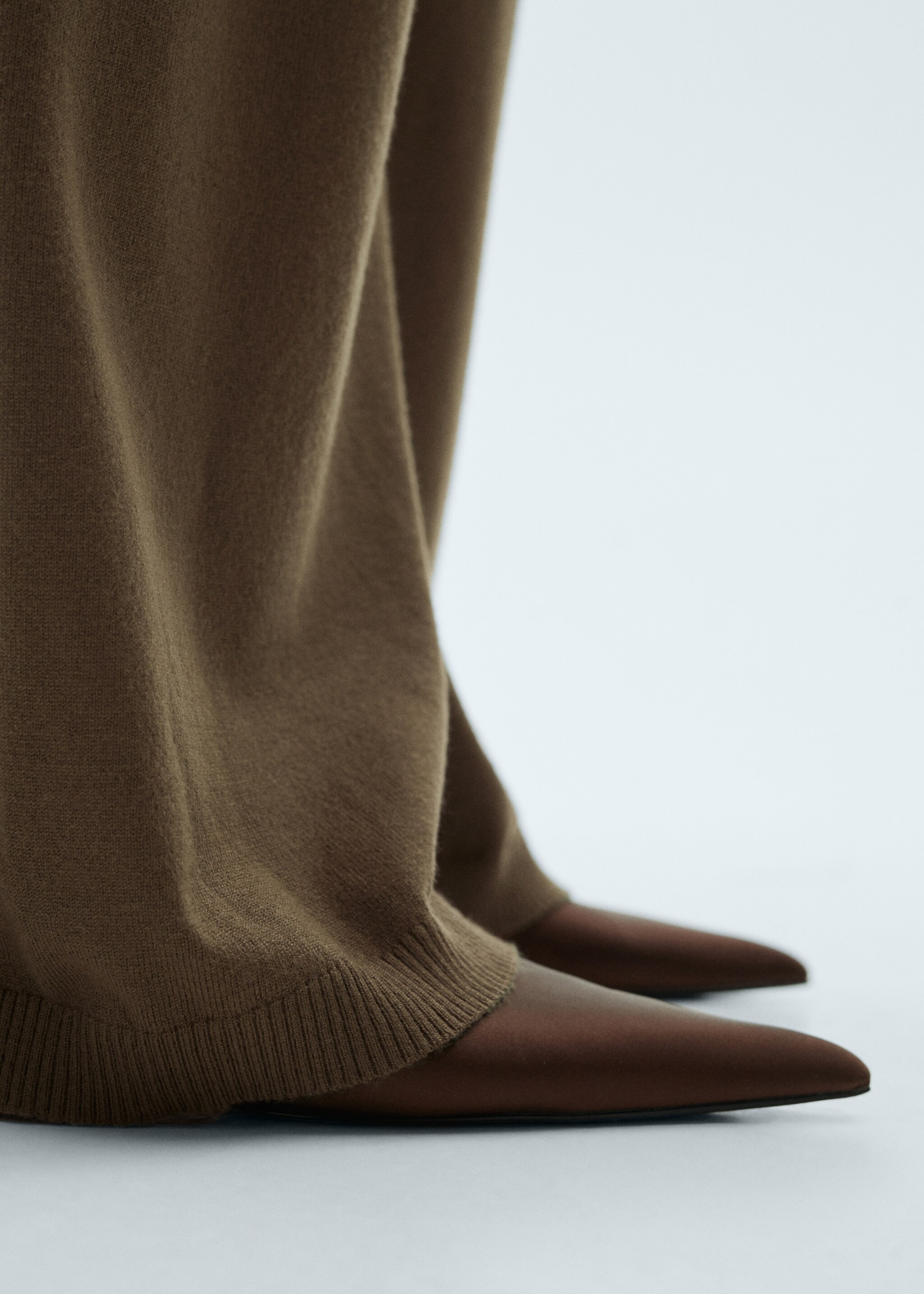 Fine-knit wideleg trousers - Details of the article 4