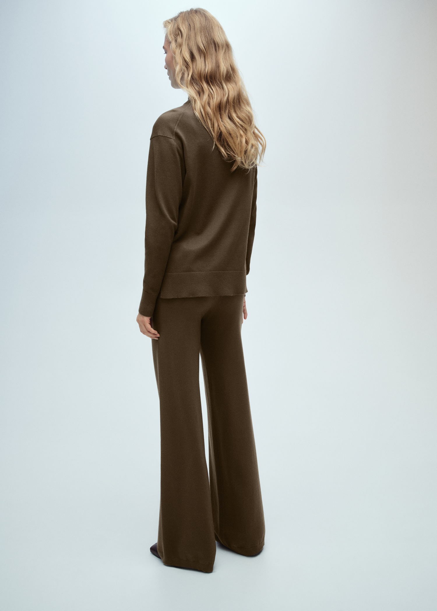 Fine-knit wideleg trousers - Reverse of the article