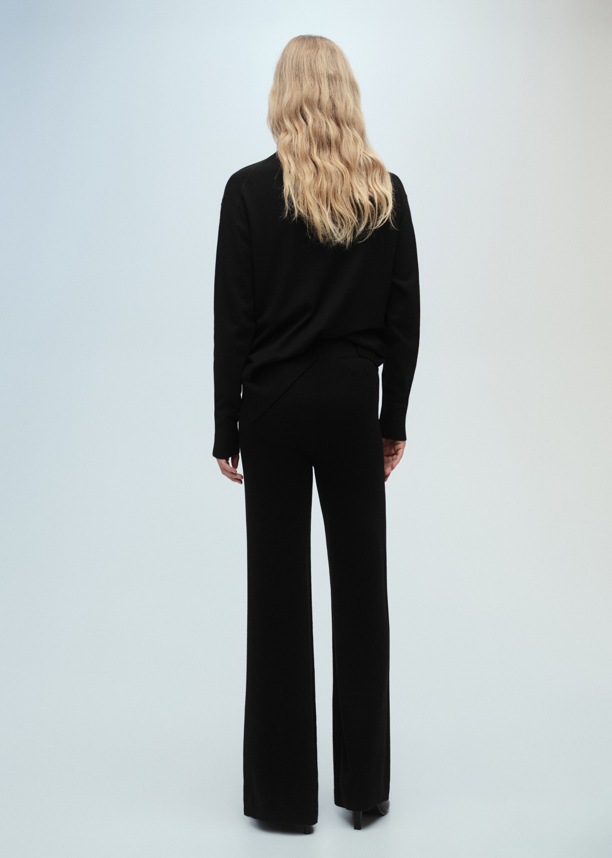 Pantalon wideleg maille fine - Verso de l’article