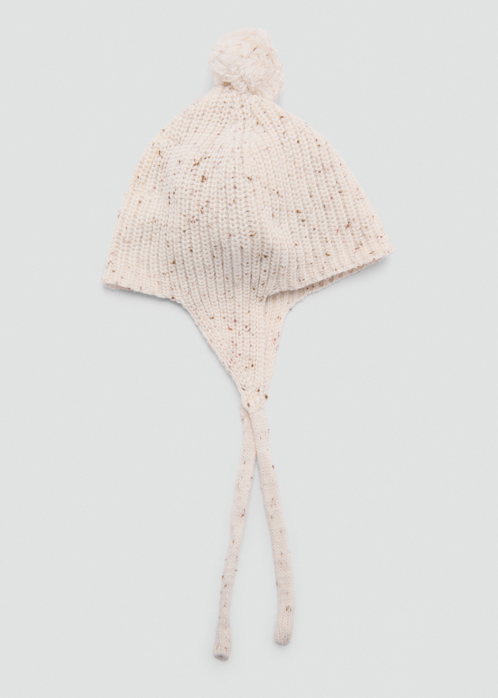 Pom pom cable-knit beanie - Details of the article 1