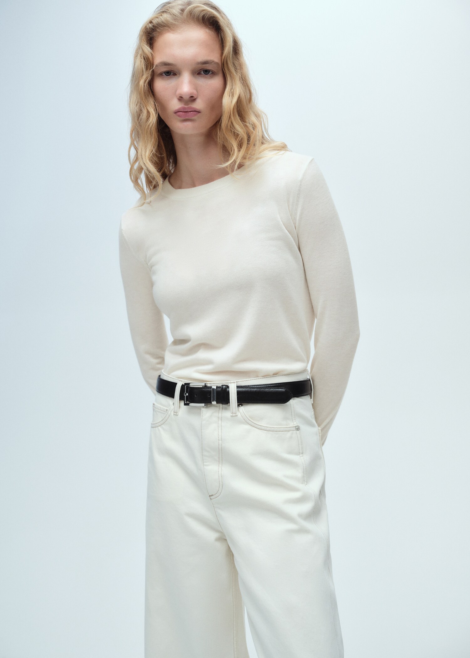 Wool-blend round-neck sweater - Details of the article 2