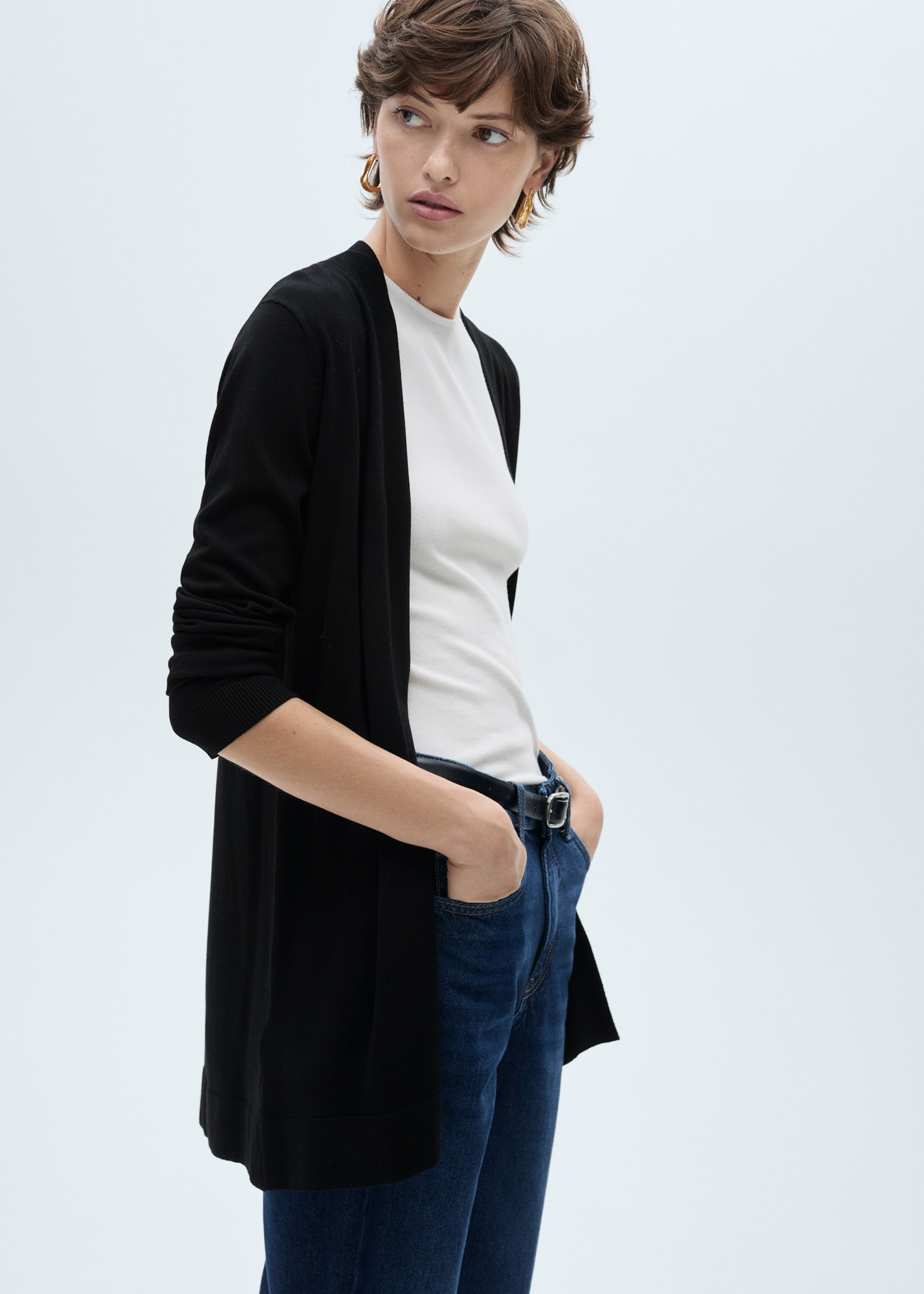 Fine-knit cardigan - Medium plane