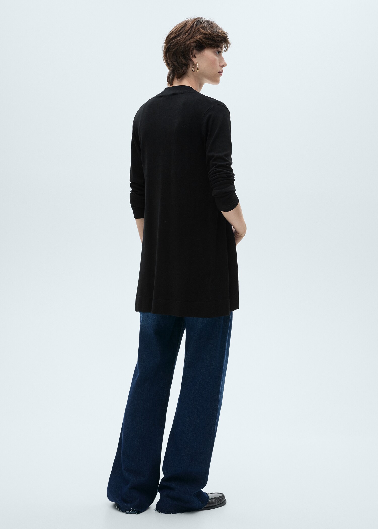 Fine-knit cardigan - Reverse of the article