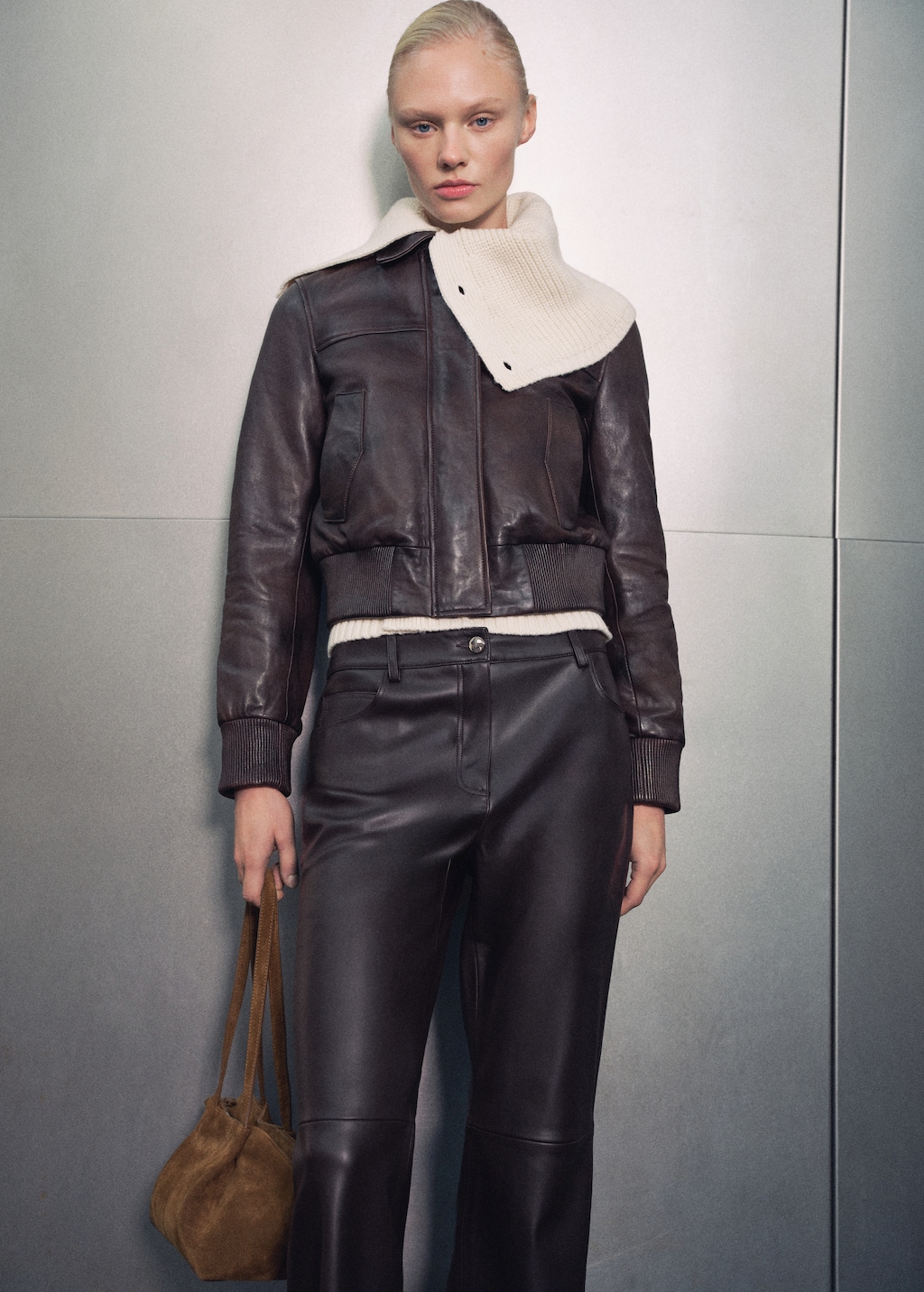 Leather bomber jacket - Women | MANGO USA Leather bomber jacket - Women | MANGO USA