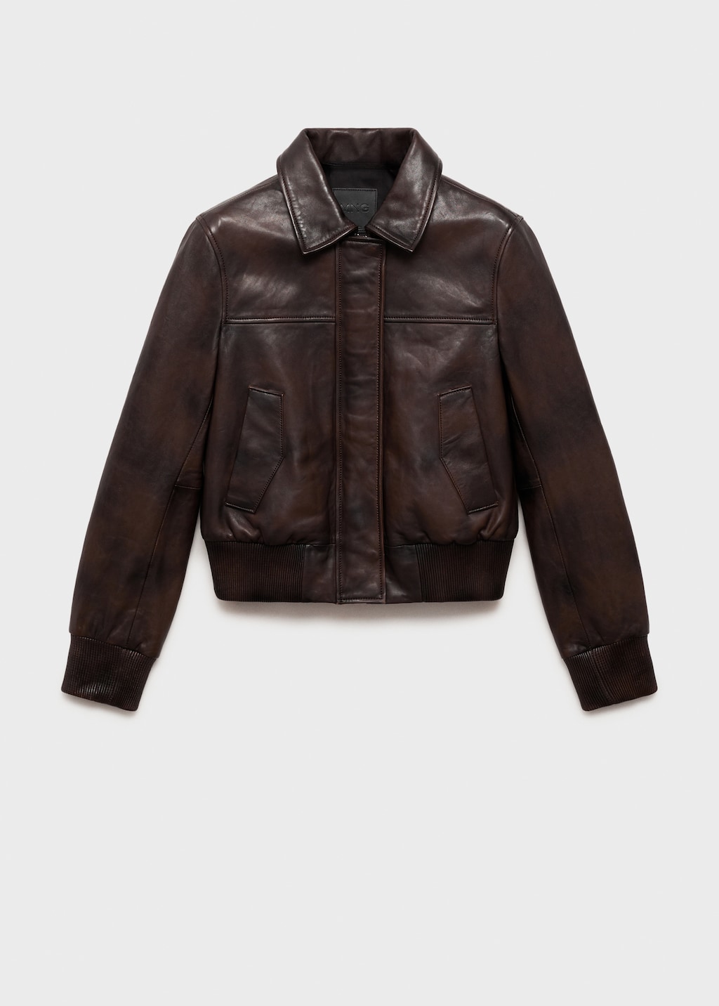Leather bomber jacket - Women | MANGO USA Leather bomber jacket - Women | MANGO USA