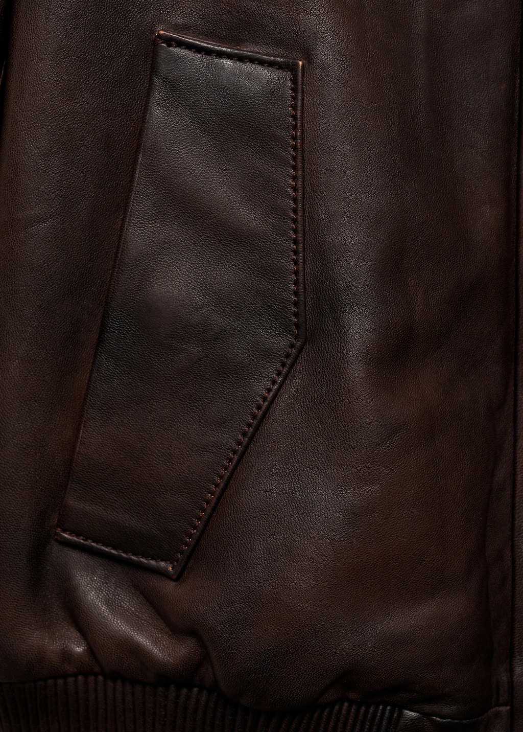 Mango Leather bomber jacket thumbnail