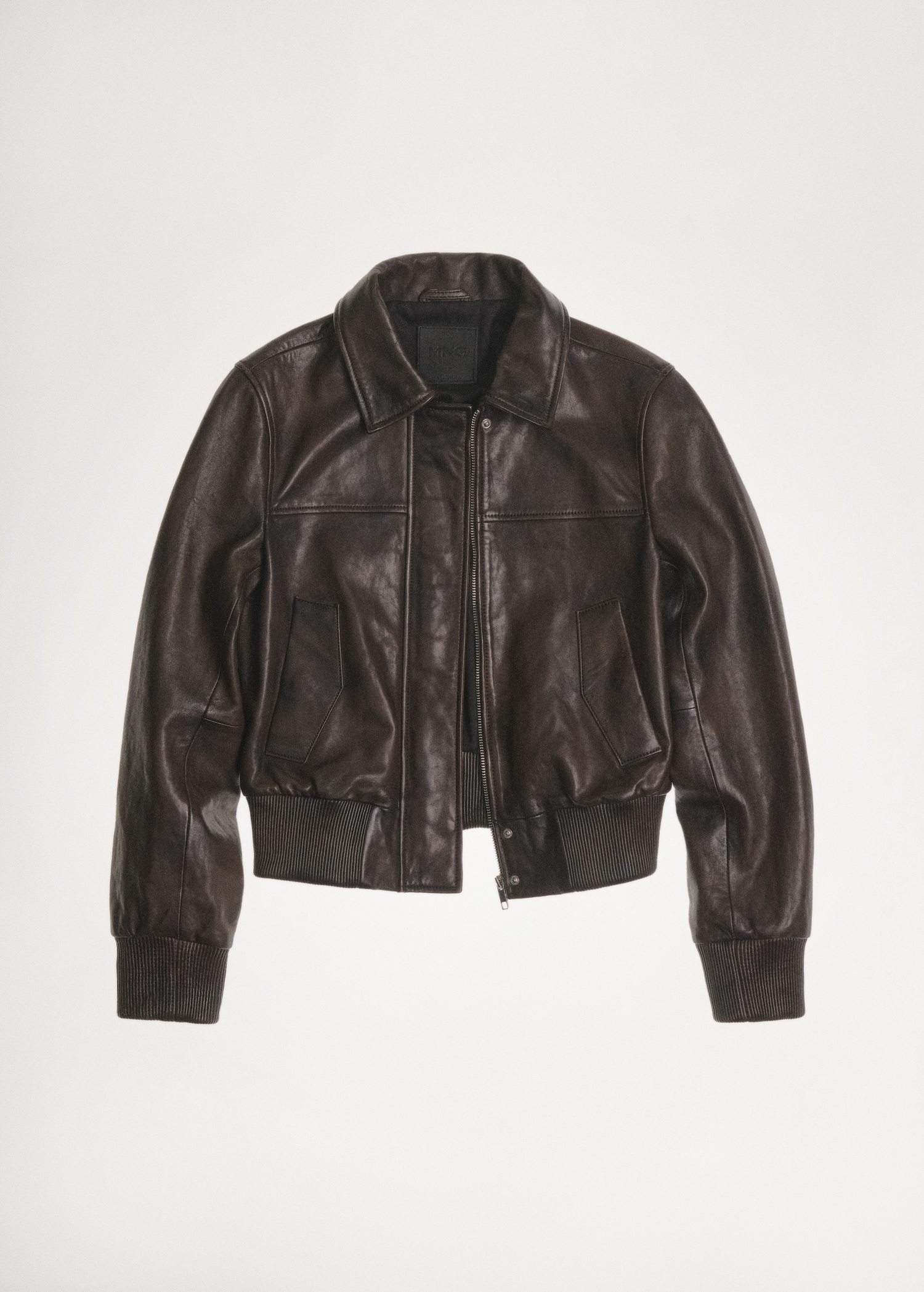 Leather bomber jacket - Main Image
