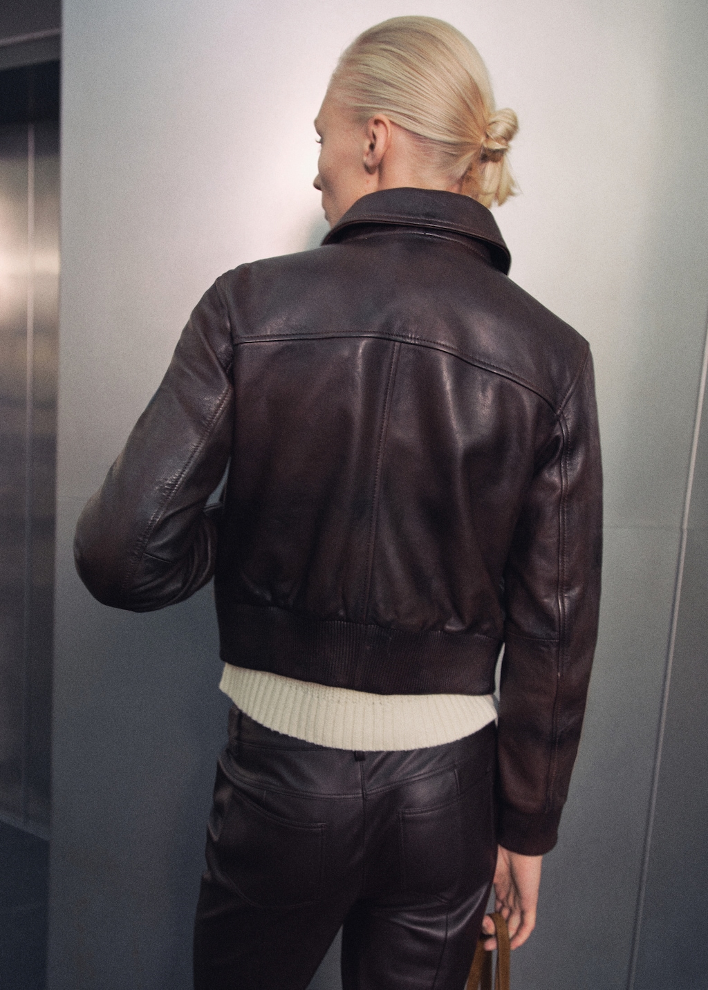 Leather bomber jacket - Women | MANGO USA Leather bomber jacket - Women | MANGO USA
