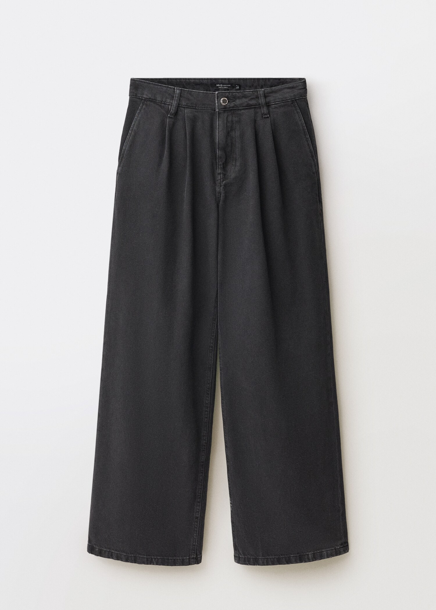 Wide-leg pleated jeans - Article without model