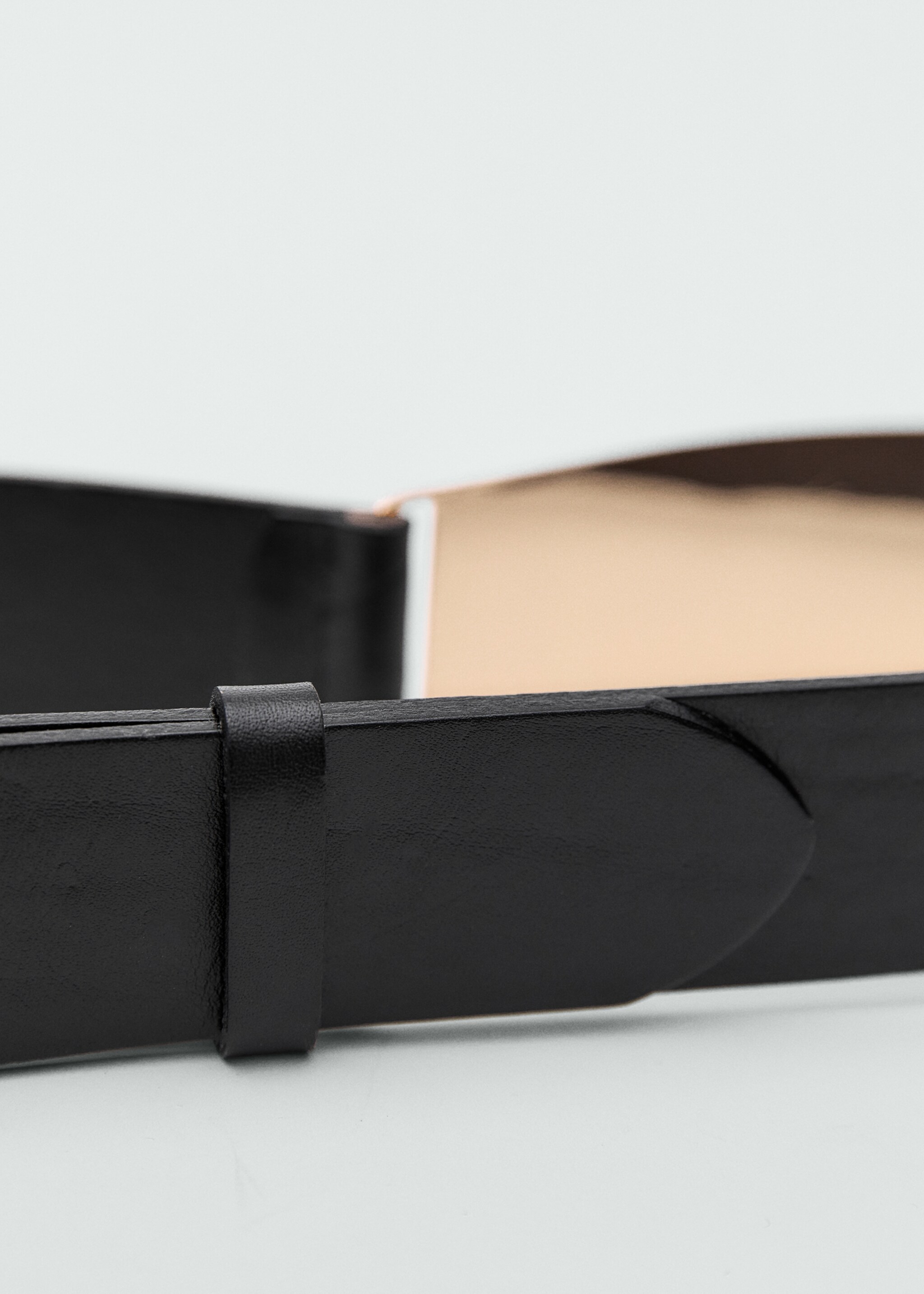Maxi leather belt with metallic detail - Details of the article 2