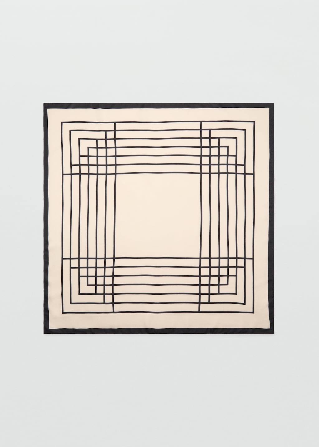 Geometric printed foulard