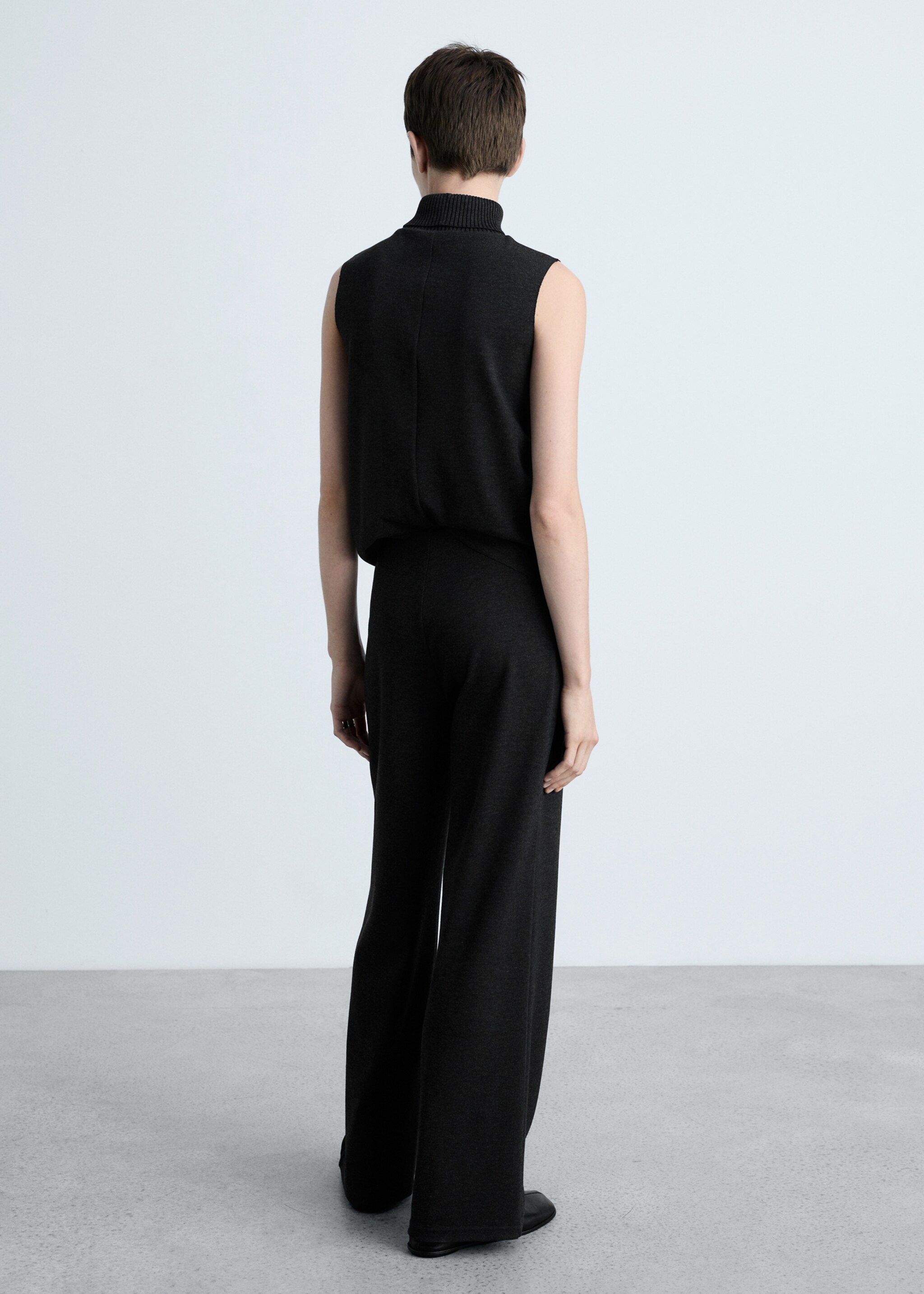 Fine-knit wideleg trousers - Reverse of the article
