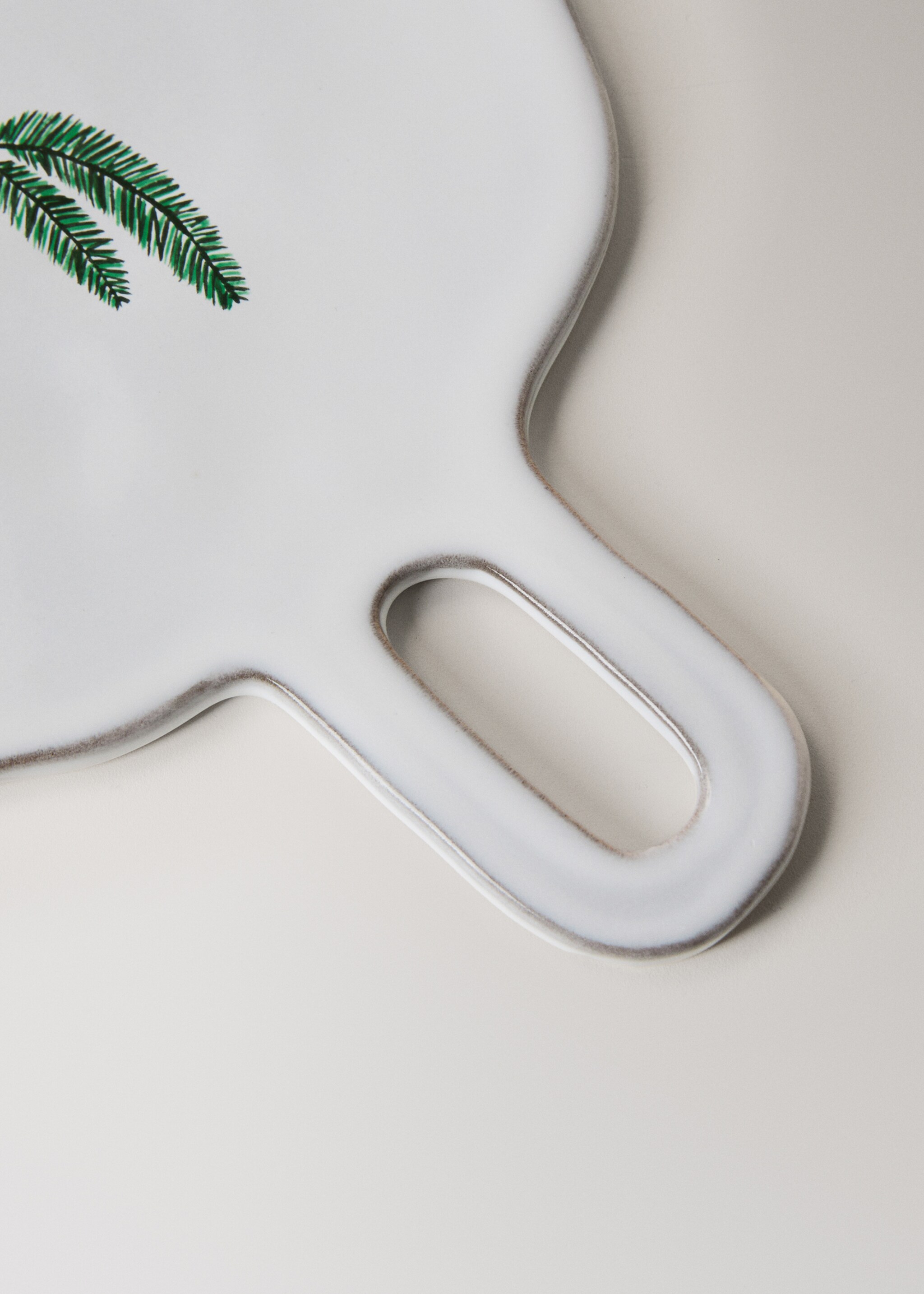 Handbemalter runder Keramikbrunnen - Detail des Artikels 1, Weiß. Ref: 87080459-00.