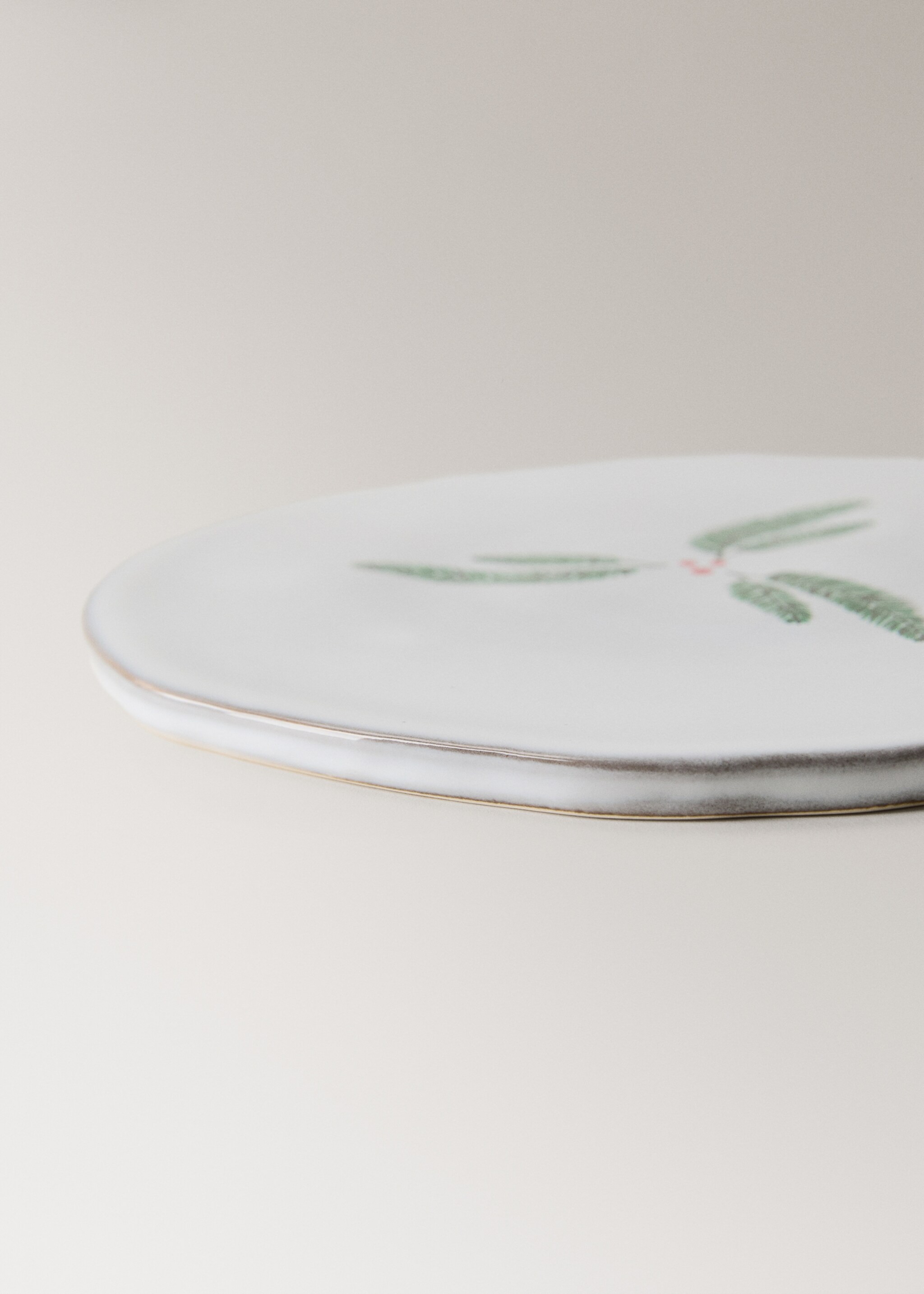 Handbemalter runder Keramikbrunnen - Detail des Artikels 2, Weiß. Ref: 87080459-00.