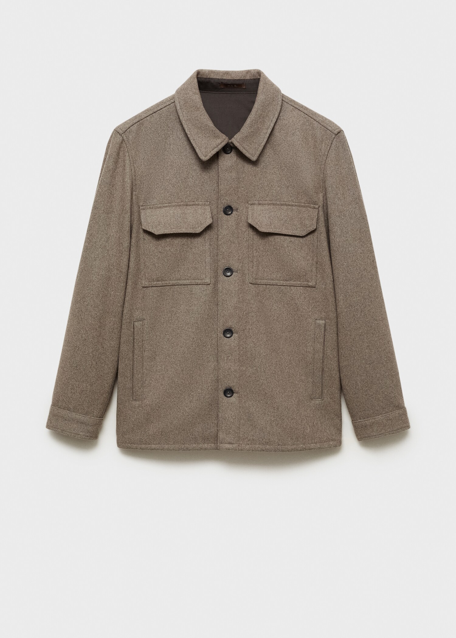 Flannel wool-blend overshirt - Article without model