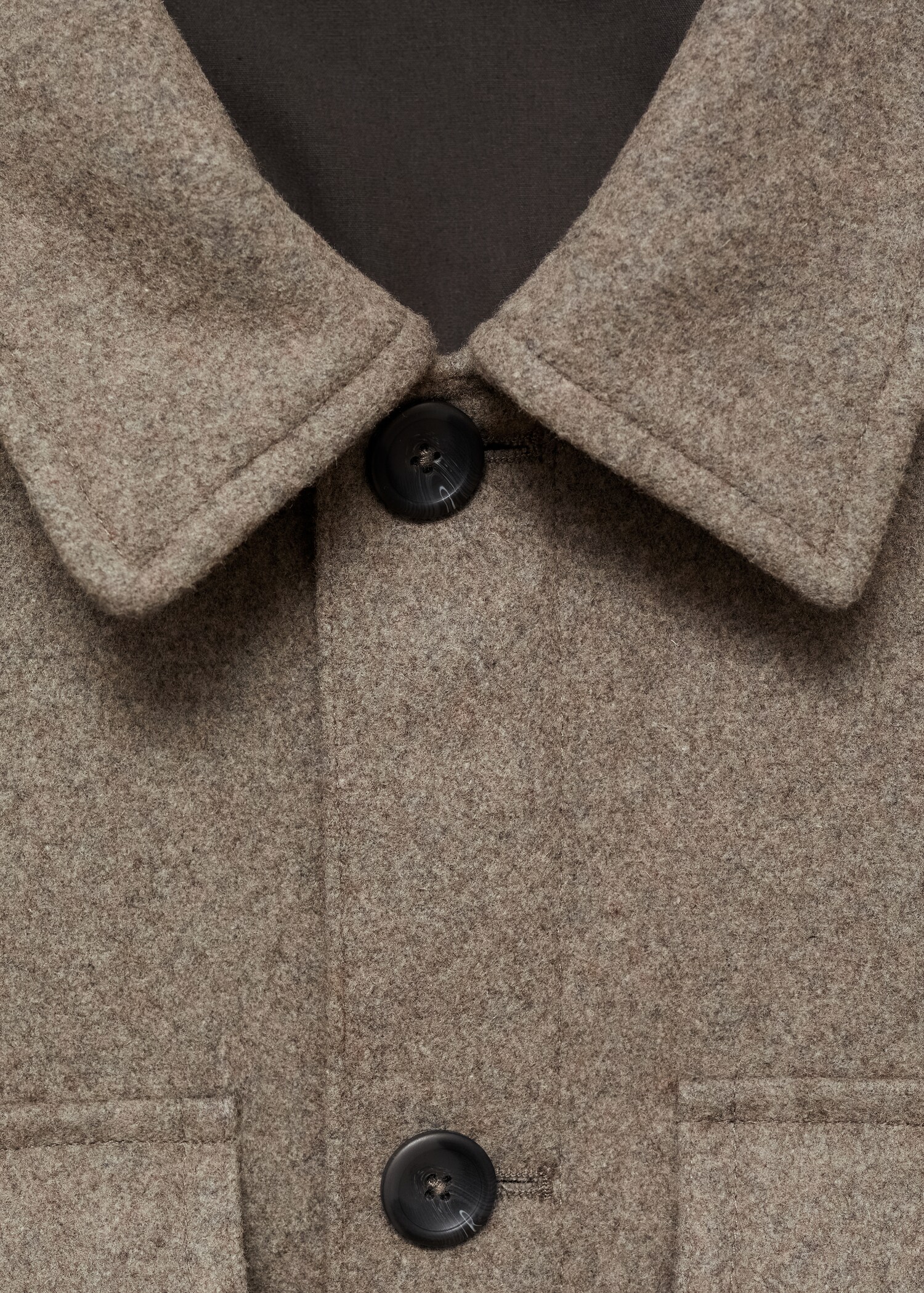 Flannel wool-blend overshirt - Details of the article 8
