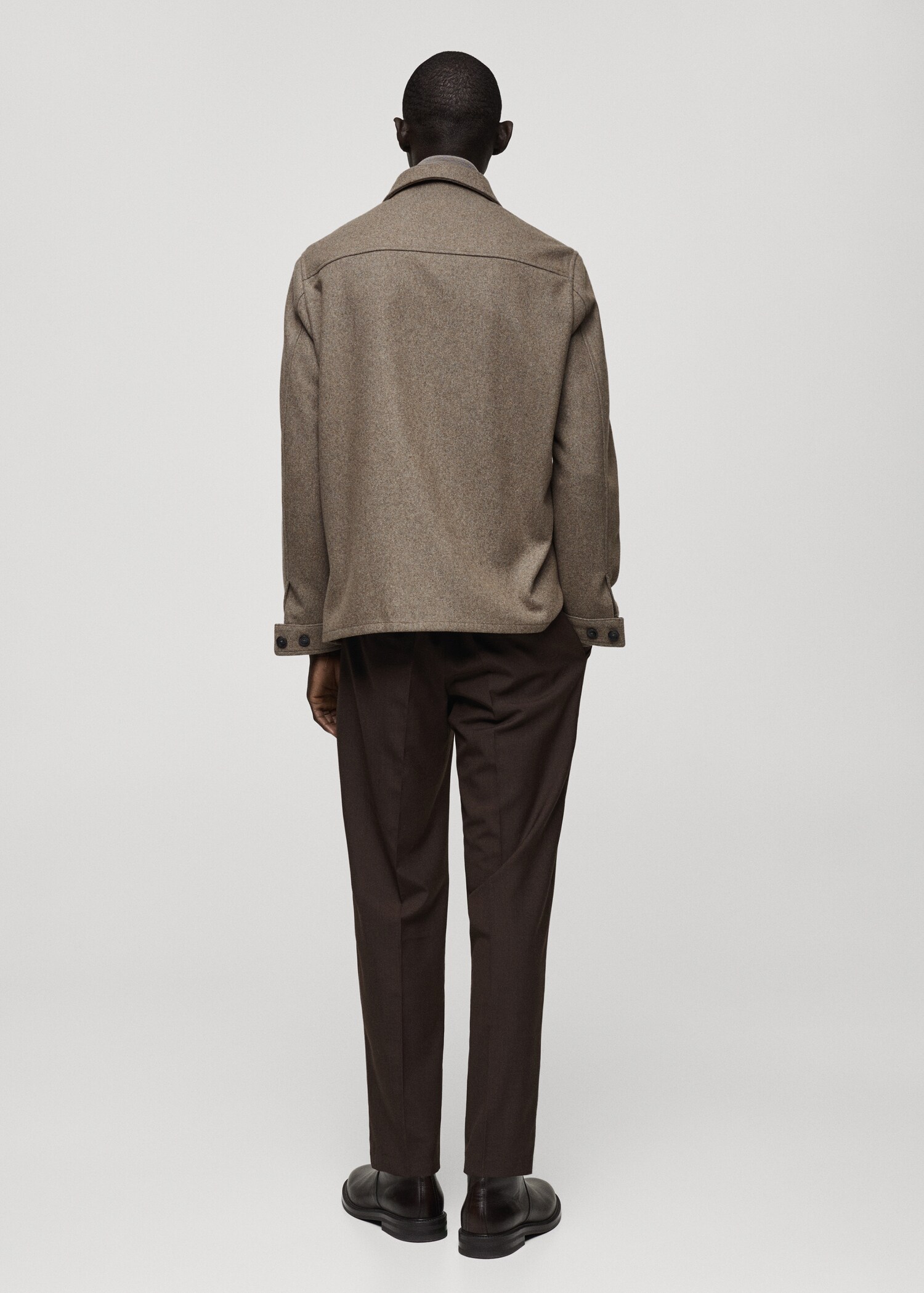 Flannel wool-blend overshirt - Reverse of the article