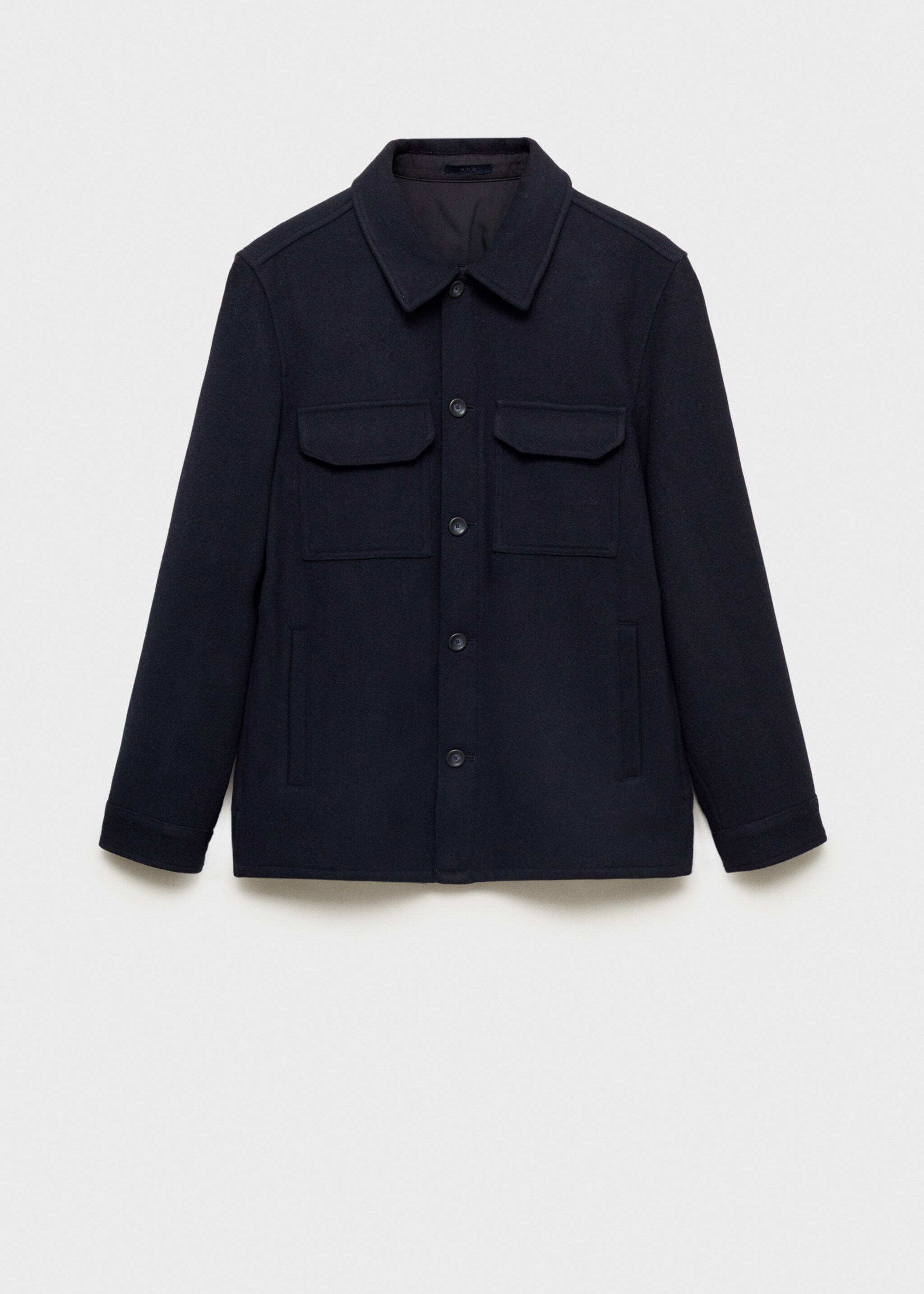 Flannel wool-blend overshirt - Article without model