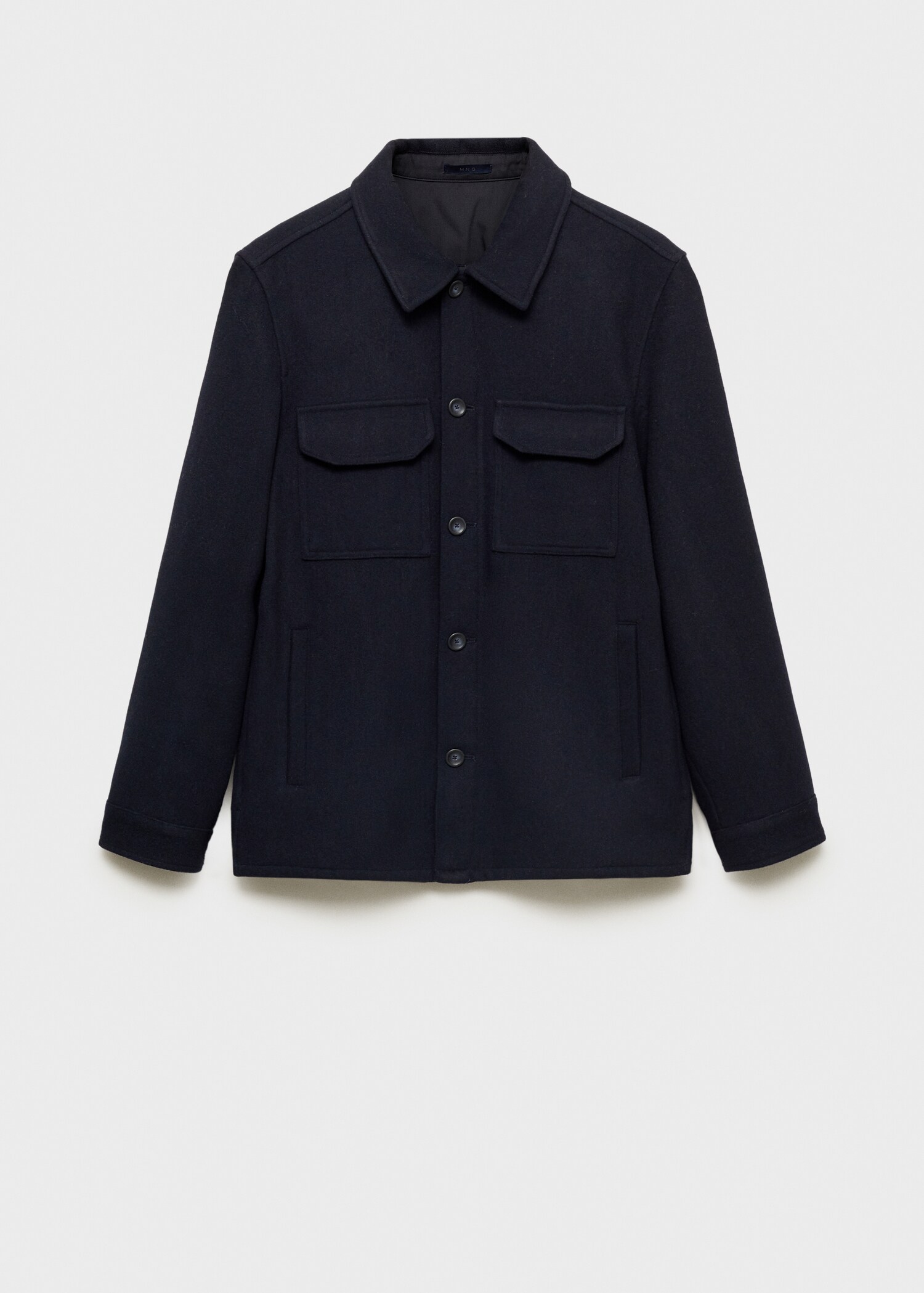 Flannel wool-blend overshirt - Article without model