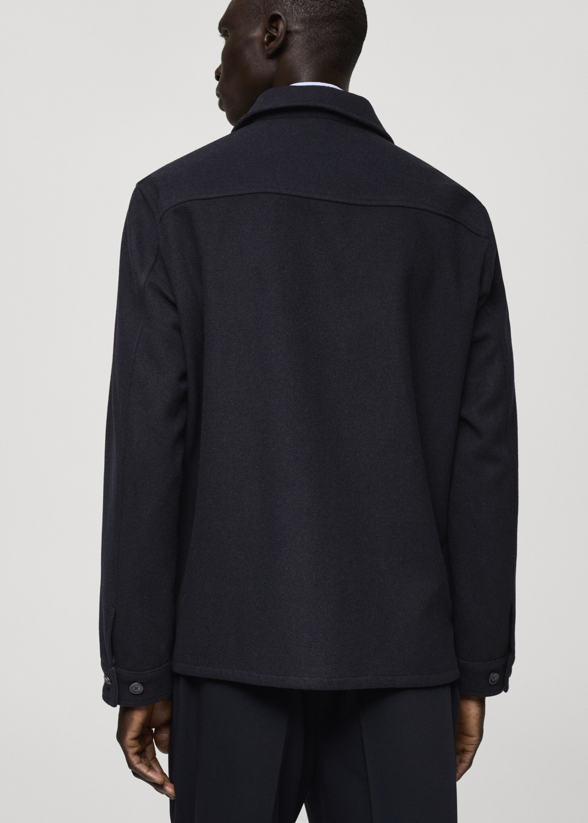 Flannel wool-blend overshirt - Reverse of the article