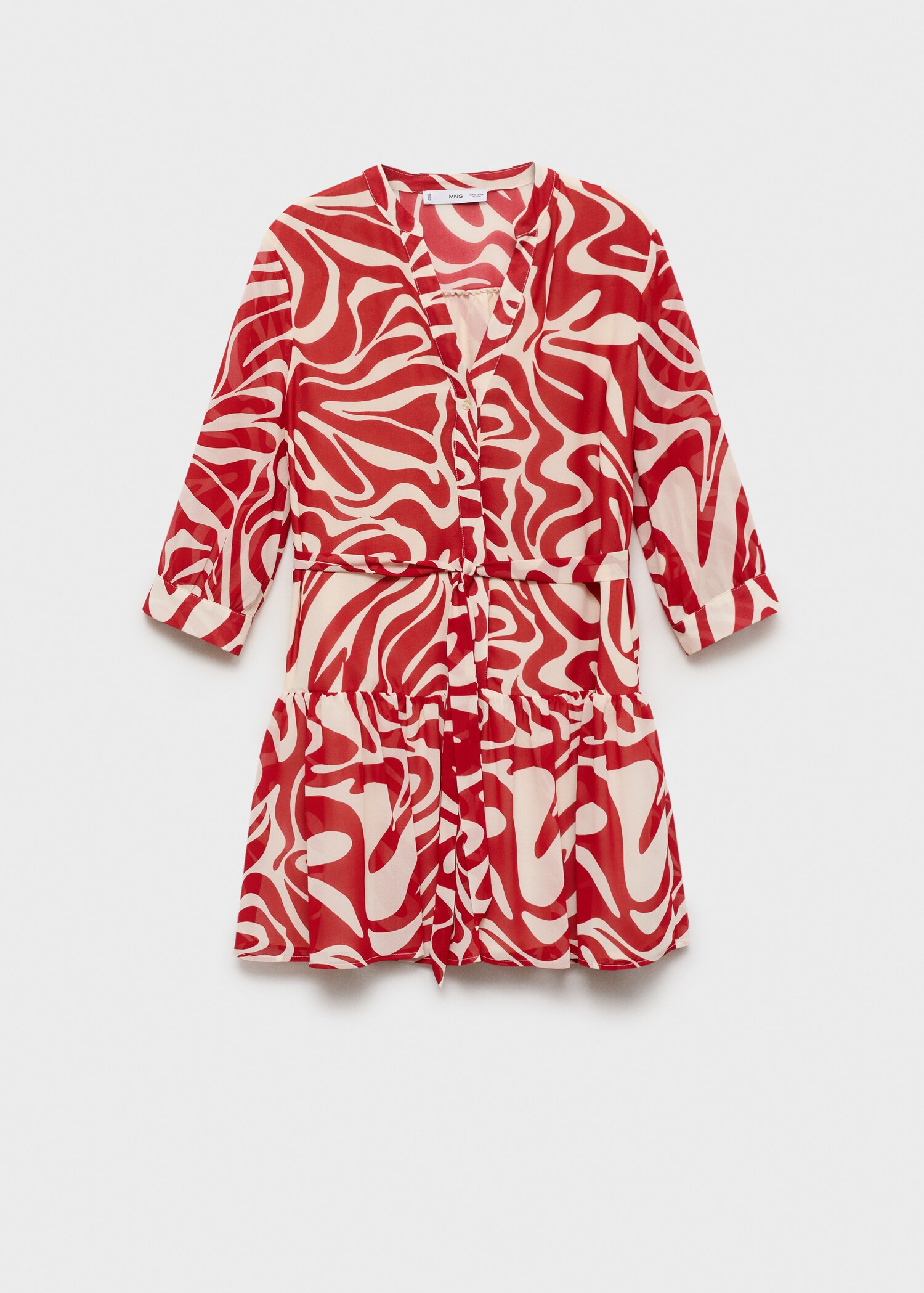 Ruffled printed dress - Article without model