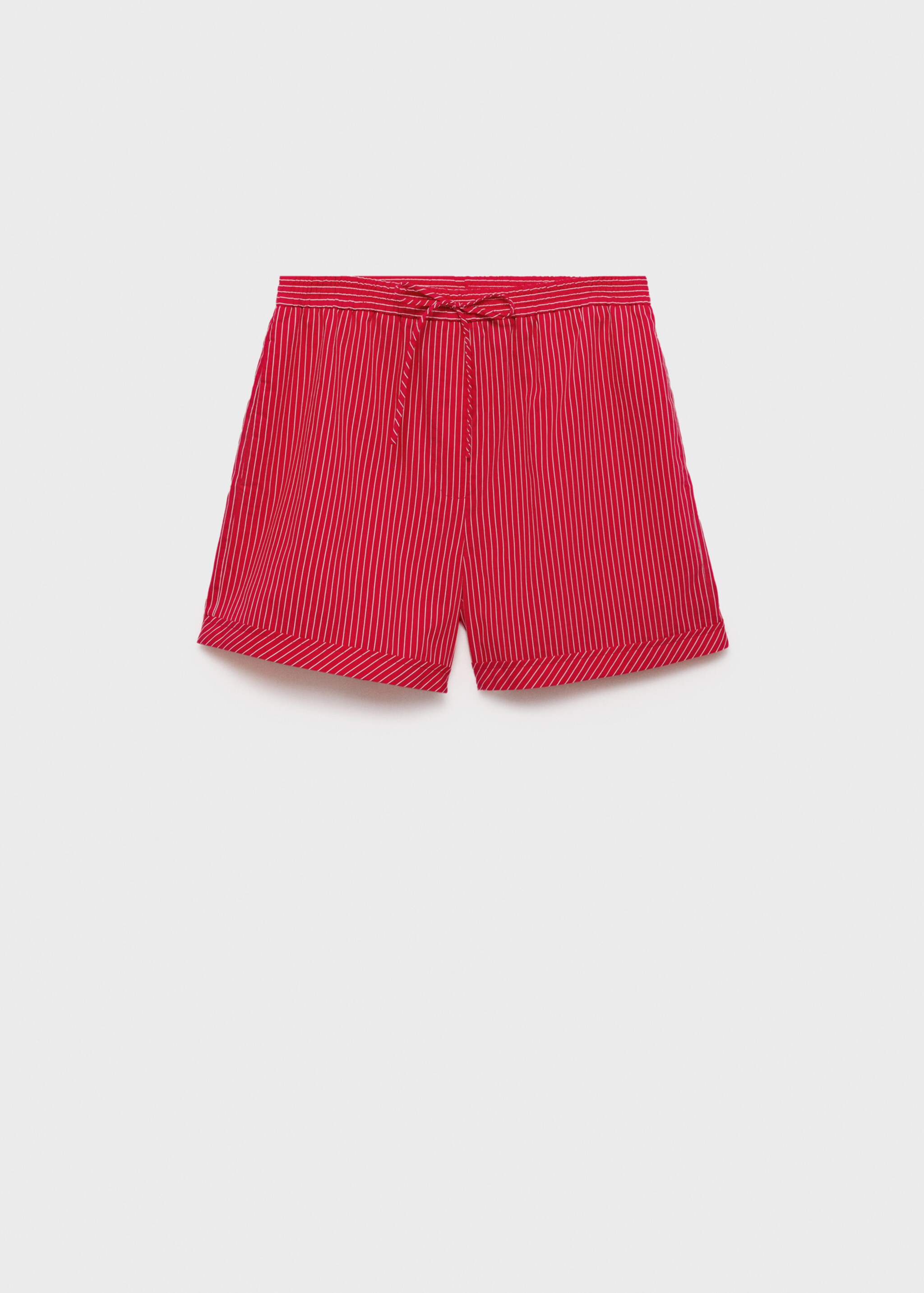 Striped cotton blend shorts - Article without model