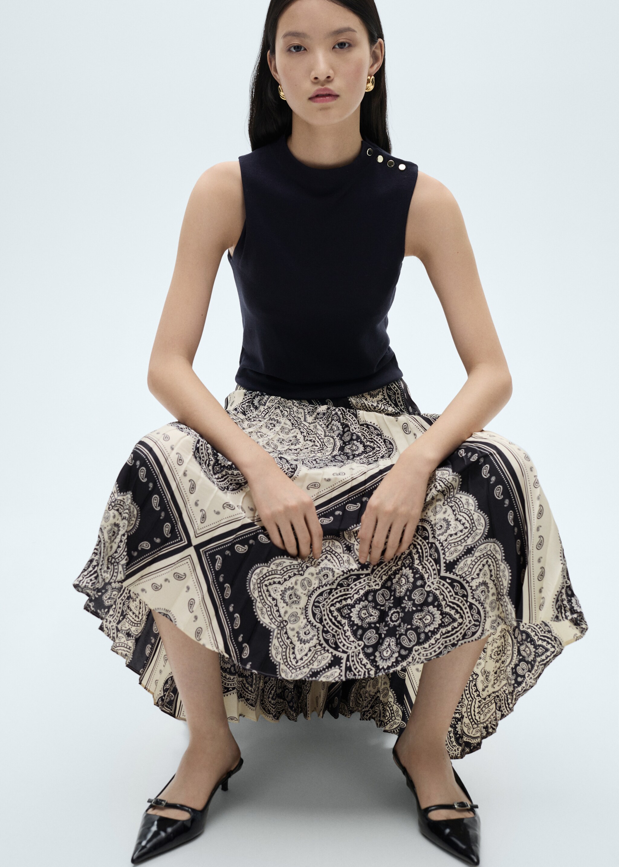 Falda plisada estampado paisley - Detalle del artículo 2