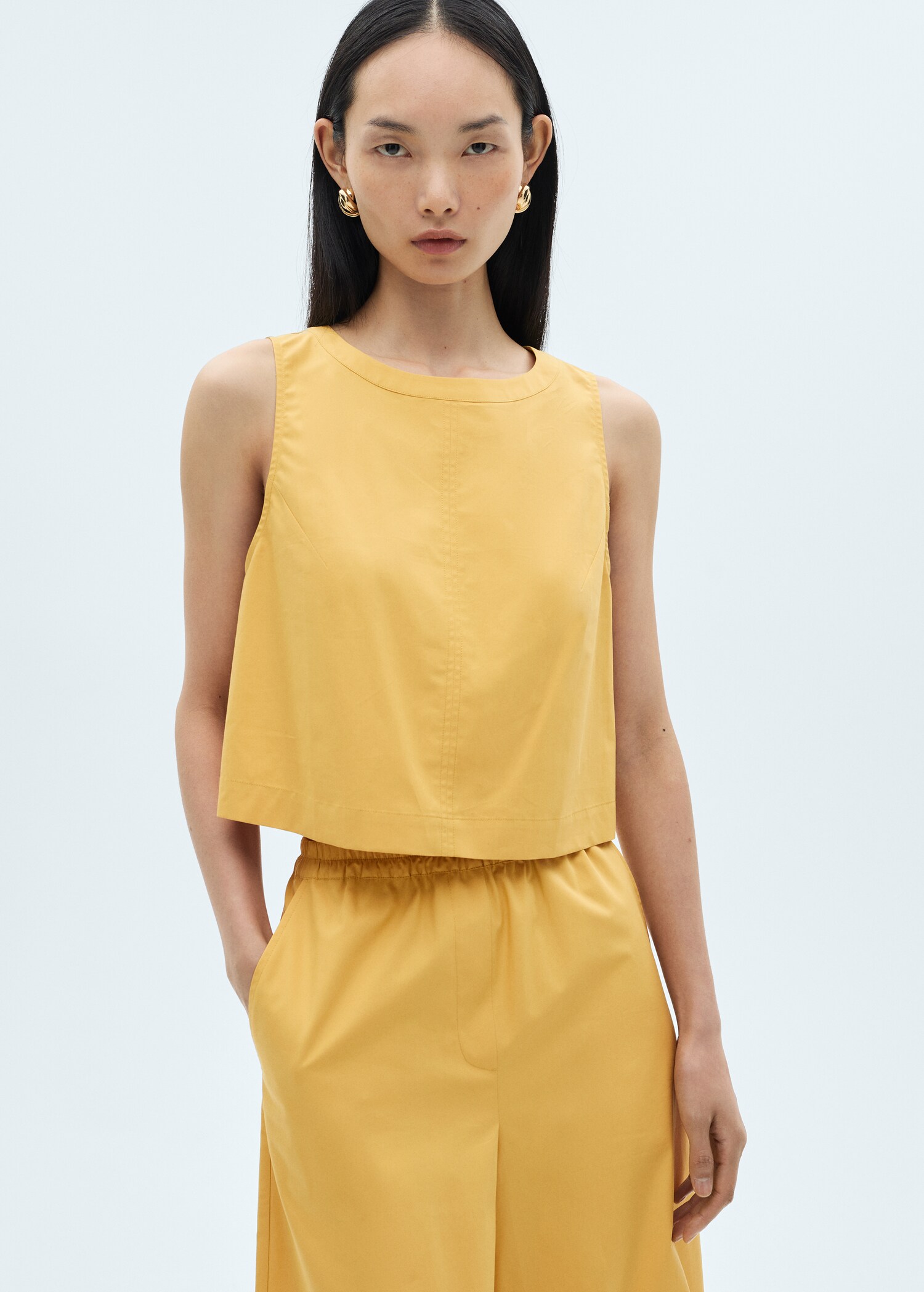 Cotton crop top - Medium plane