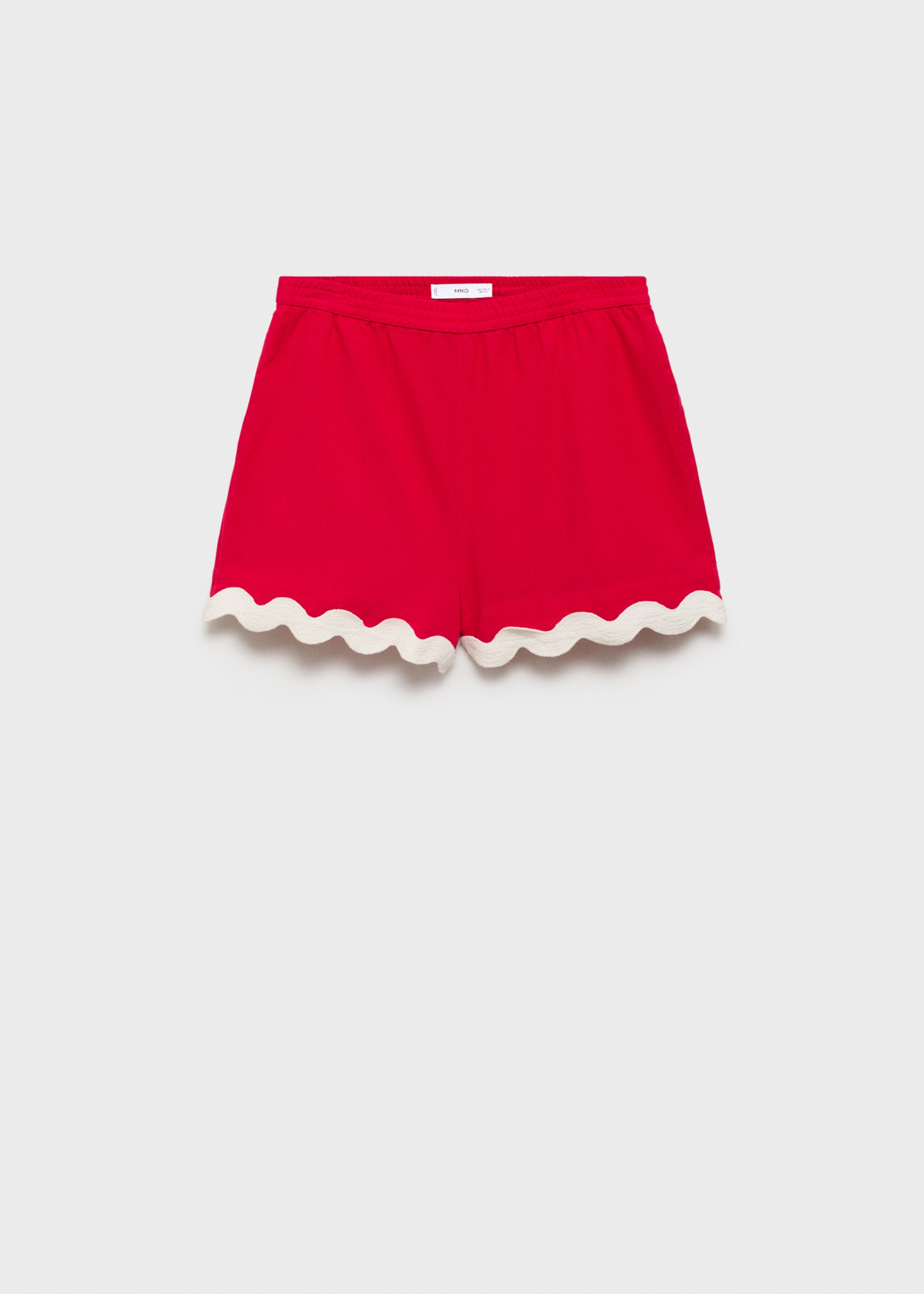 Cotton shorts with contrasting trim - Article without model