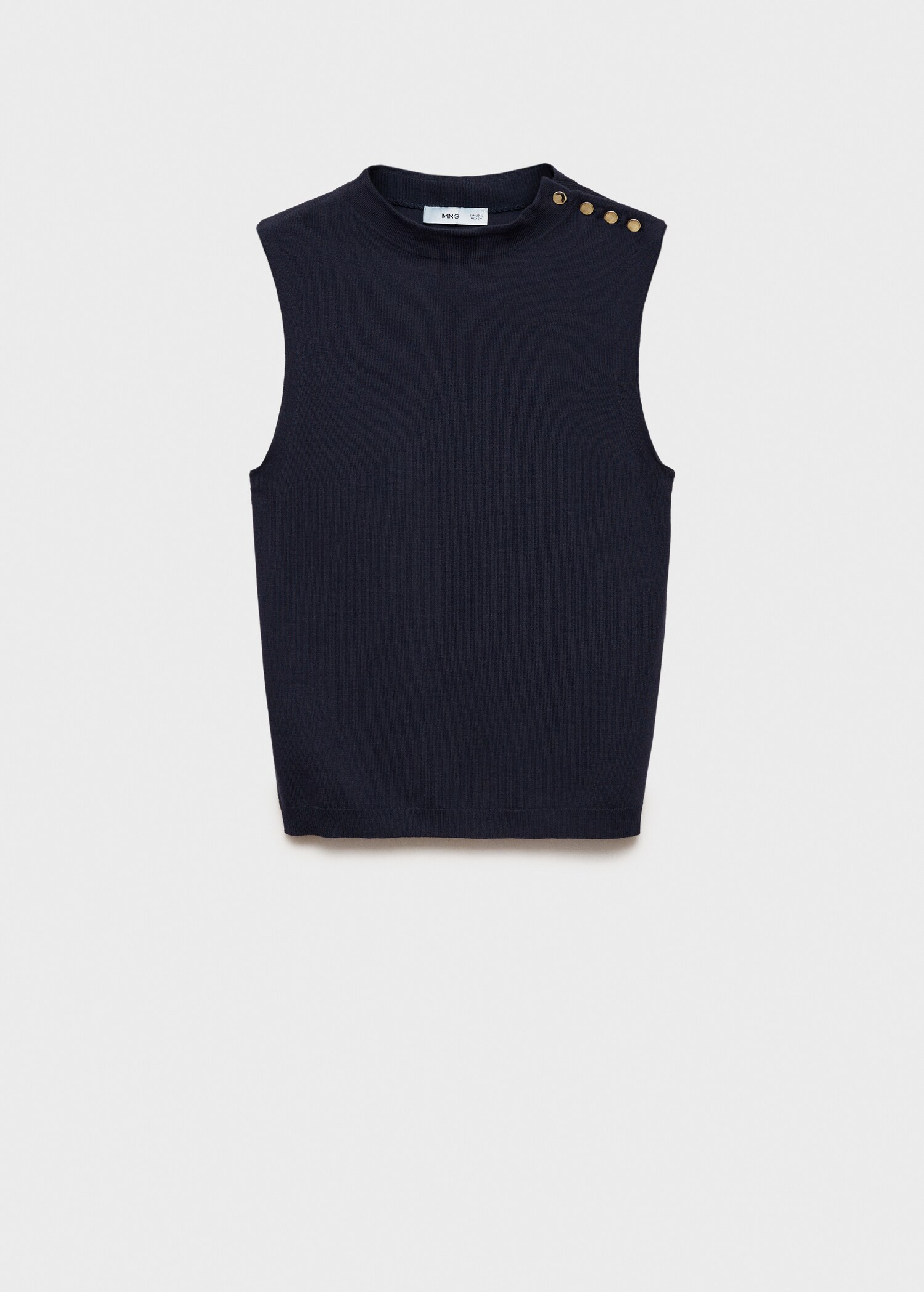 Buttoned knit top - Article without model