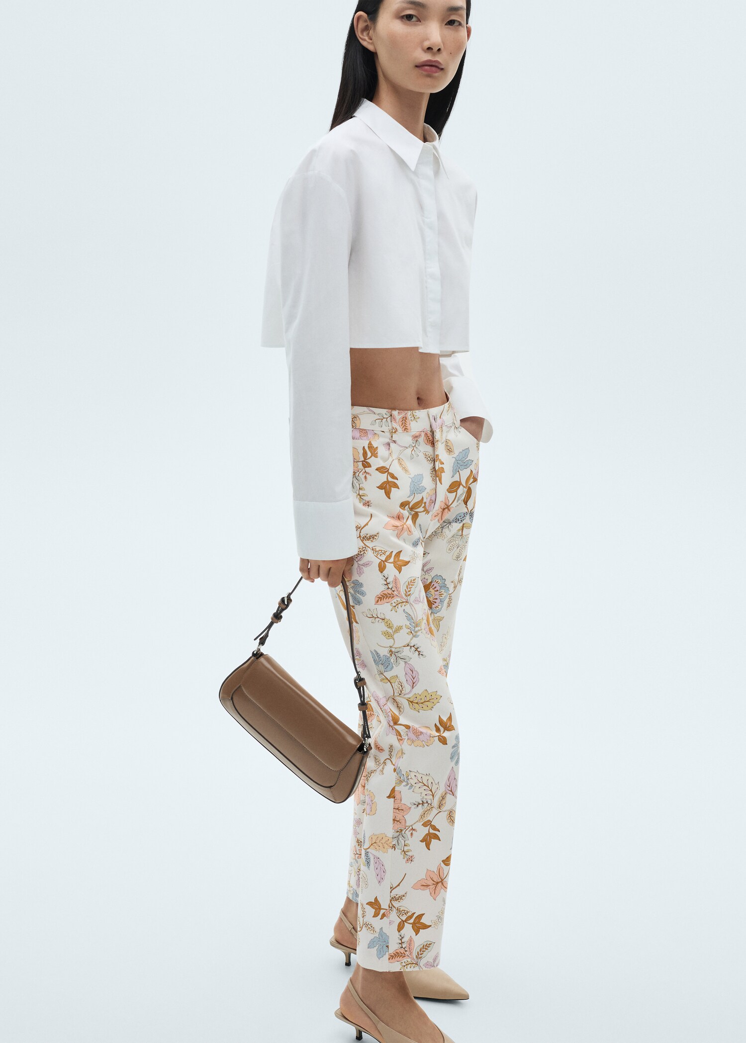 Pantalón recto estampado floral - Detalle del artículo 2