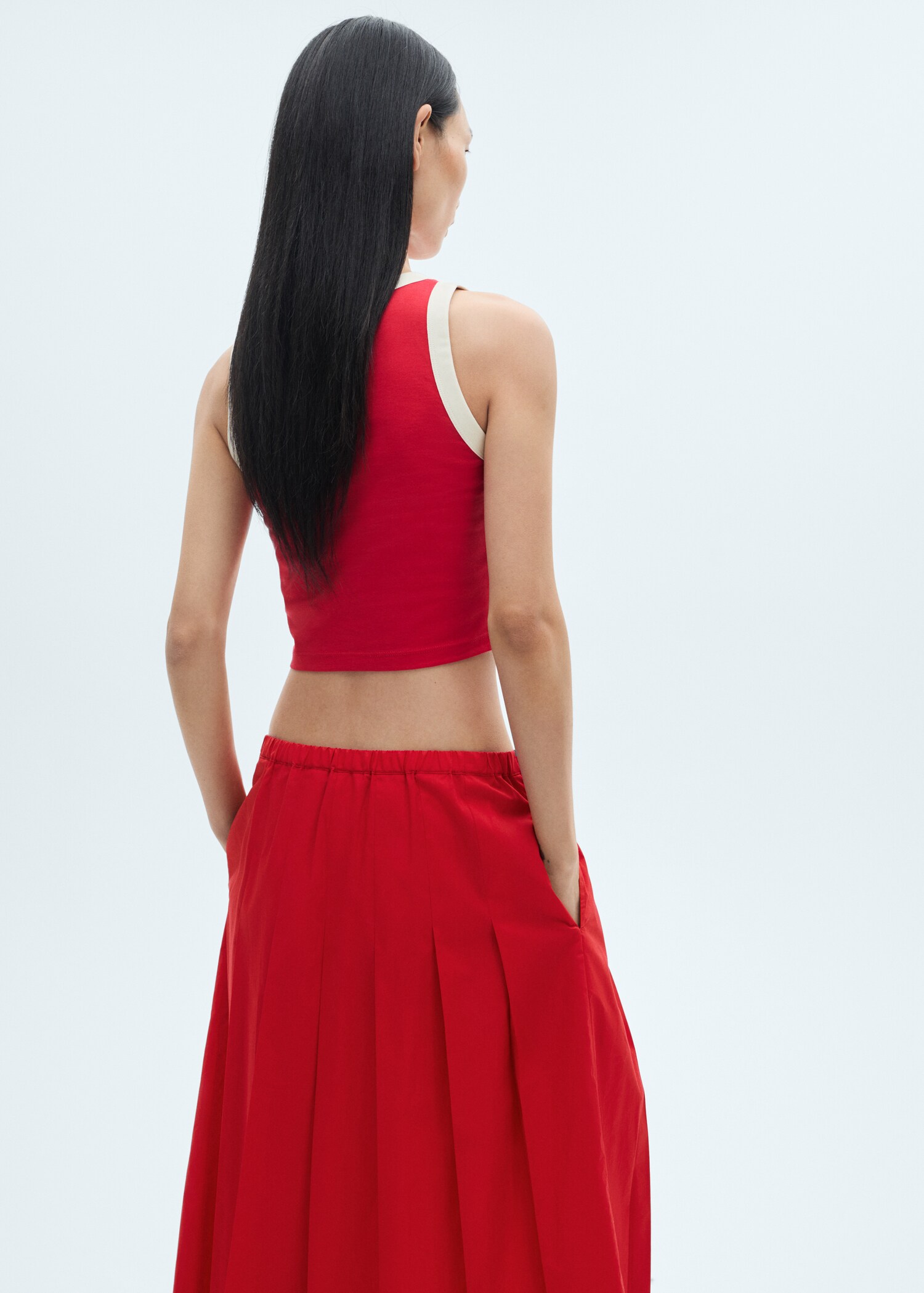 Contrast trim top - Reverse of the article
