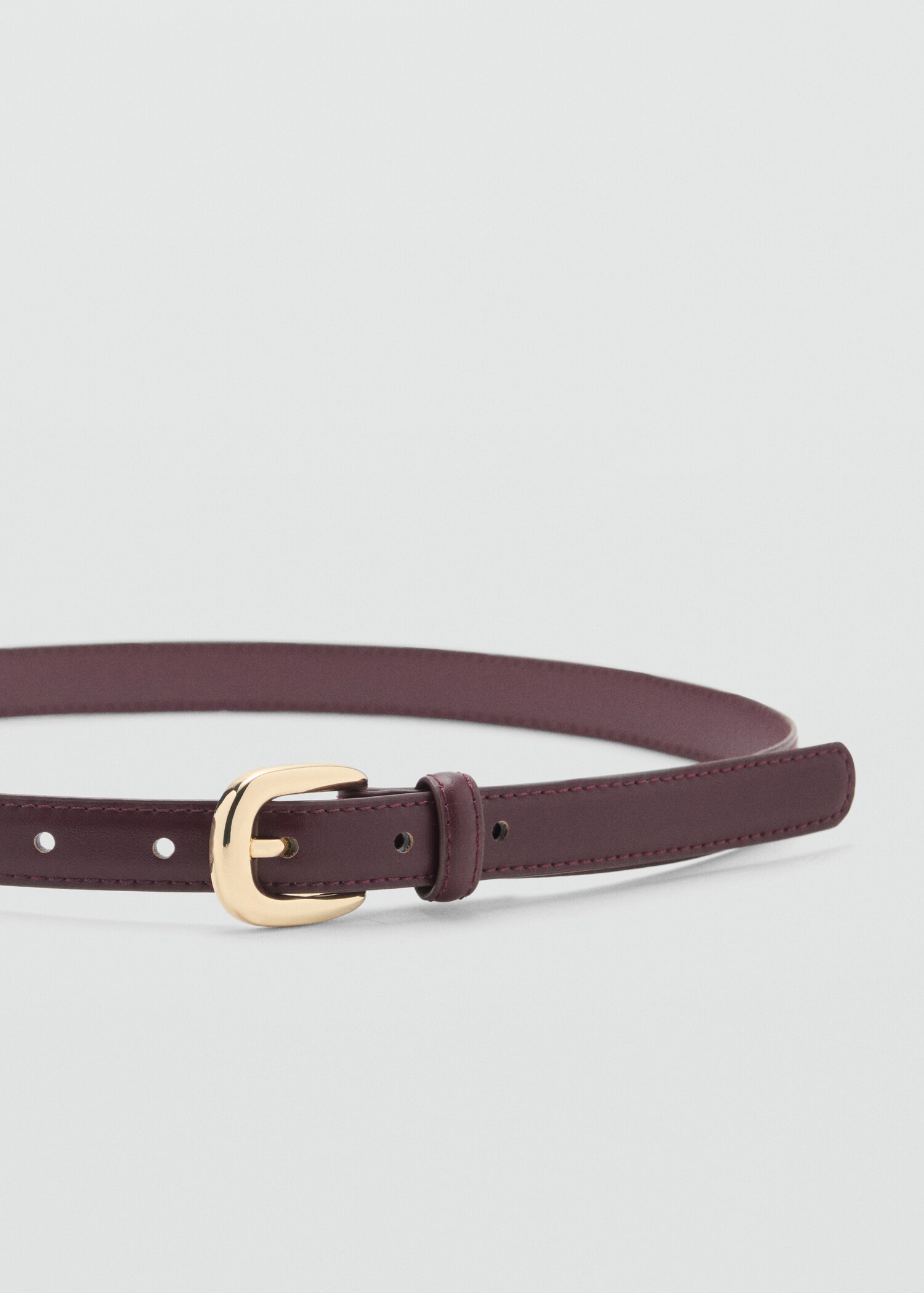 Skinny leather-effect belt - Medium plane