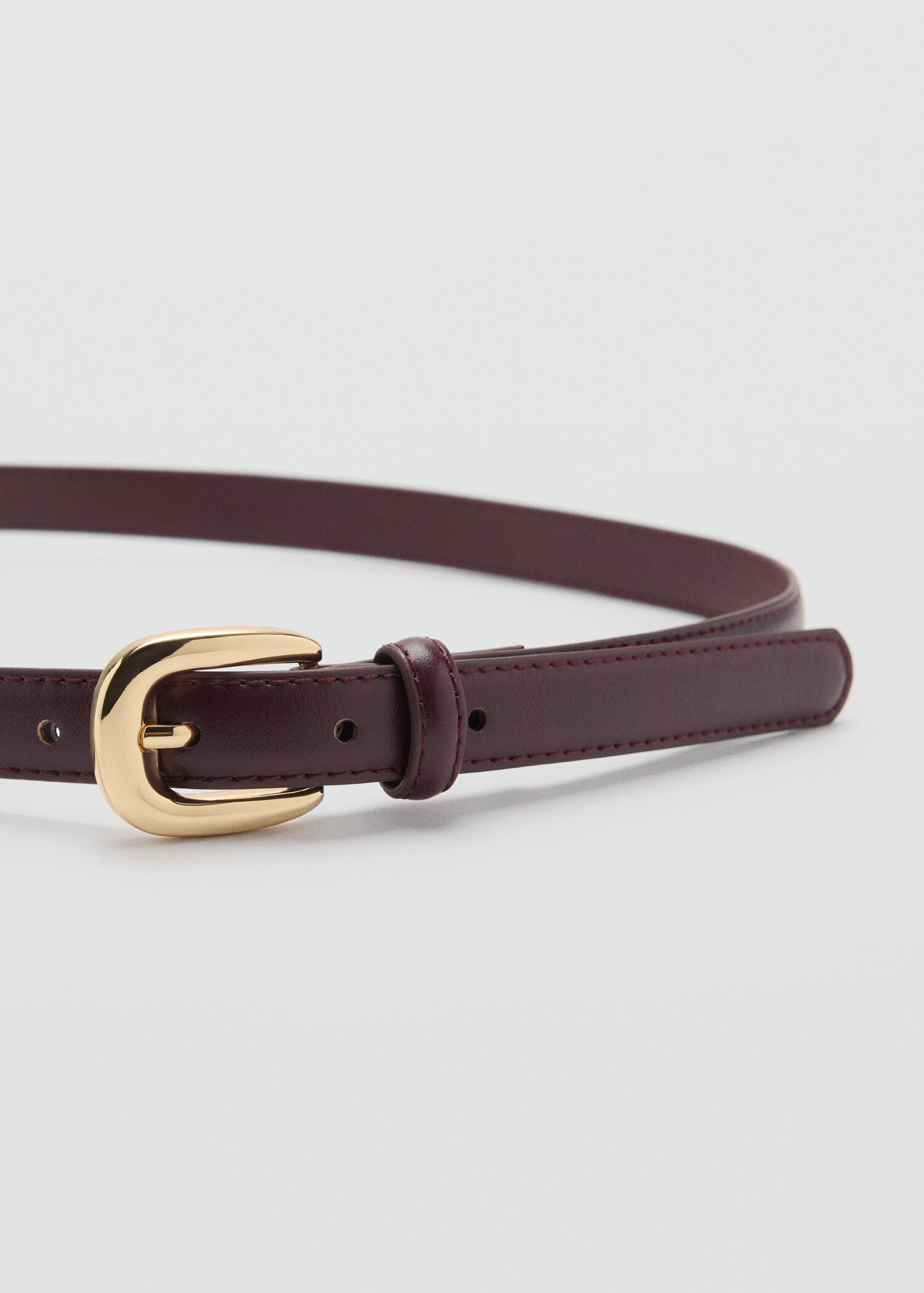 Skinny leather-effect belt - Medium plane